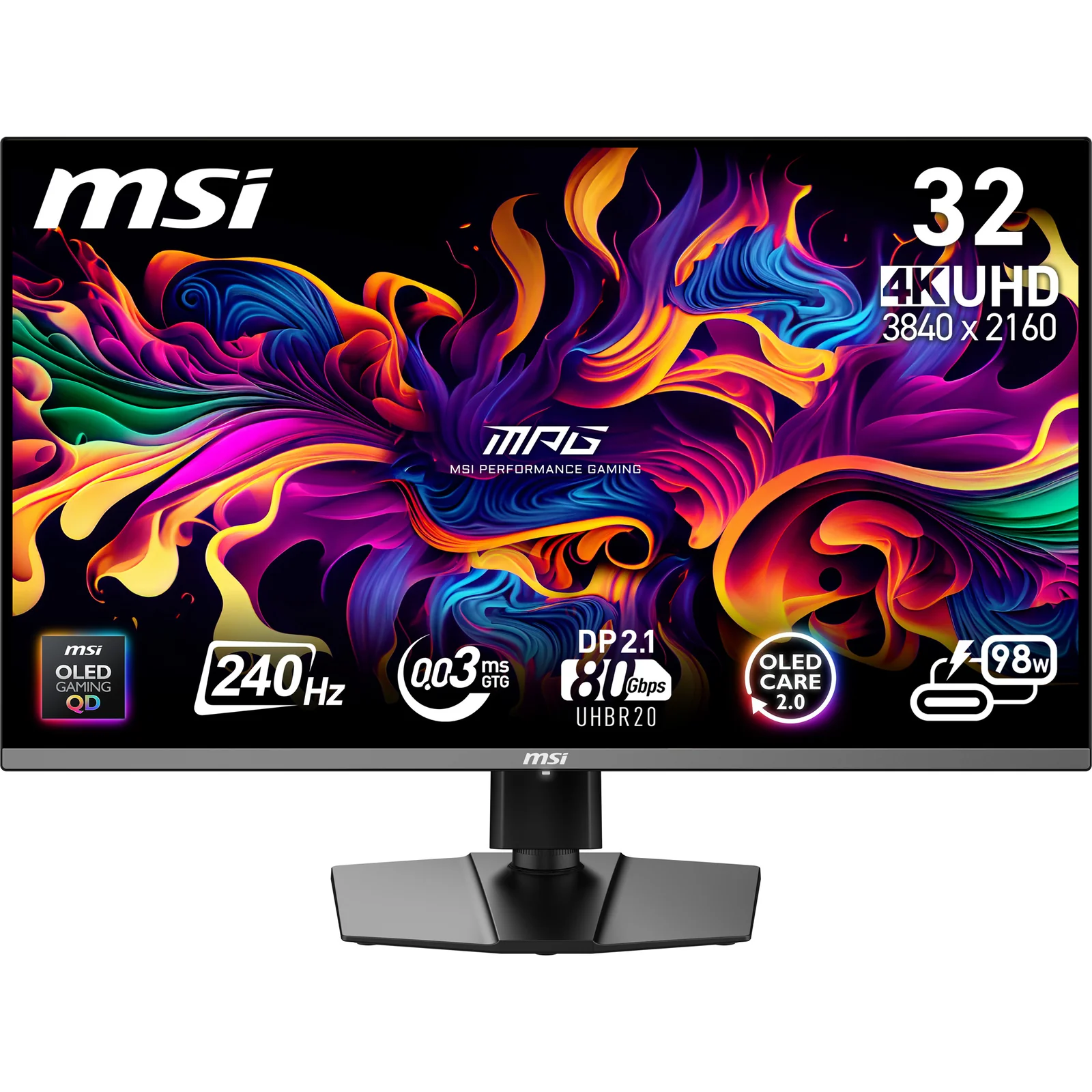 MSI MPG 322URX QD-OLED 31.5" 4K UHD QD-OLED 240Hz Monitor
