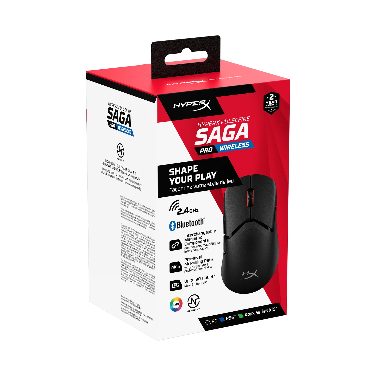HyperX Pulsefire Saga Pro Wireless Gaming Mouse Black