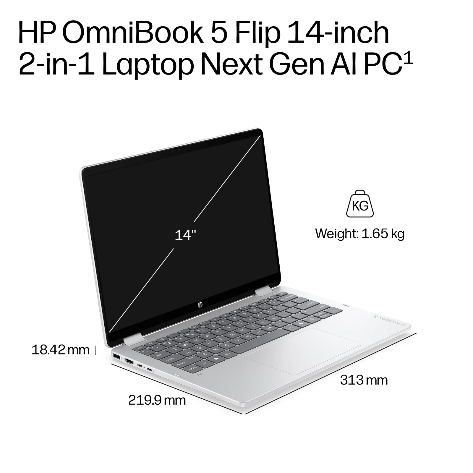 HP DG6D4EA laptop 14", 16GB RAM, 256GB SSD