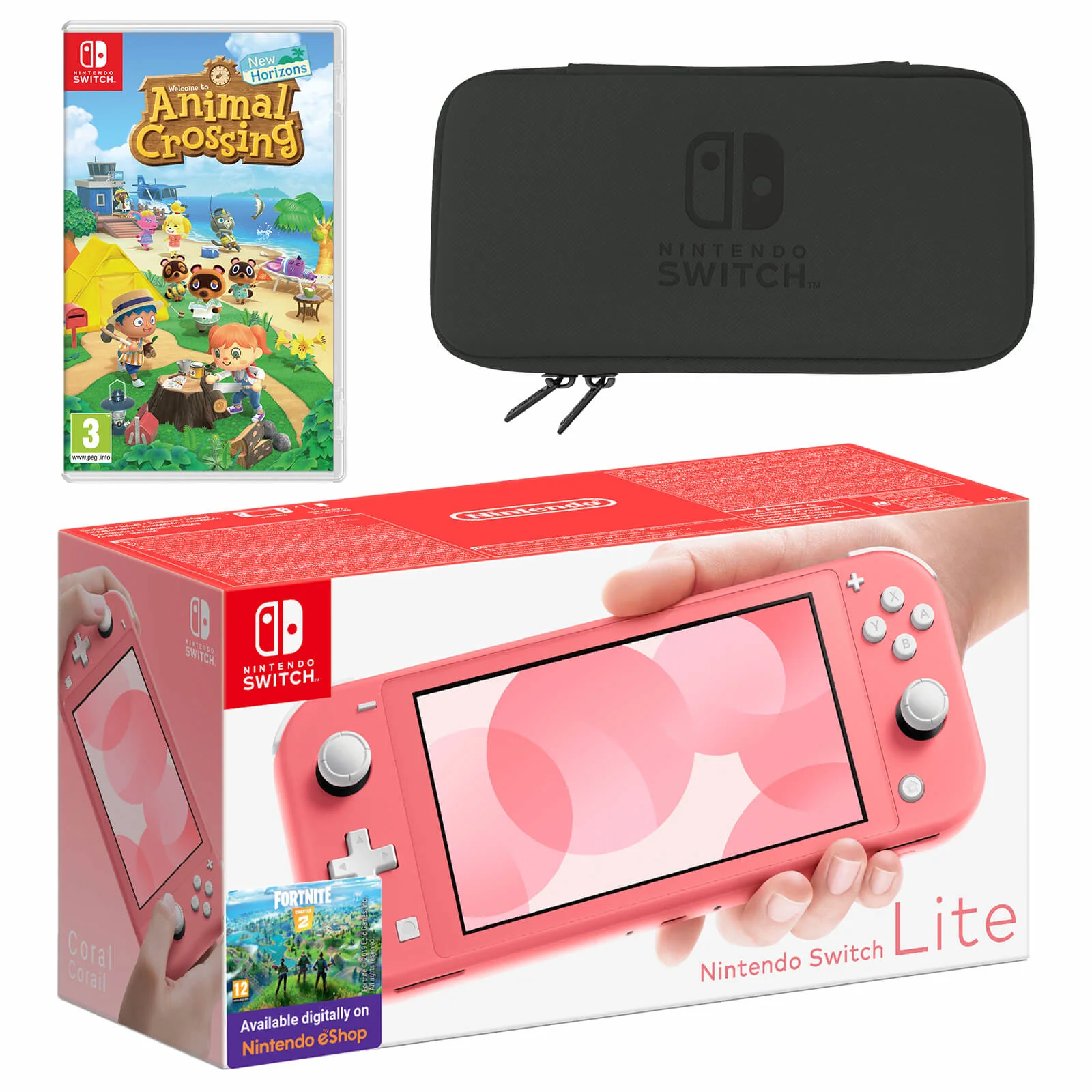 Nintendo Switch Lite (Coral) Animal Crossing: New Horizons Pack + NSO 3 months
