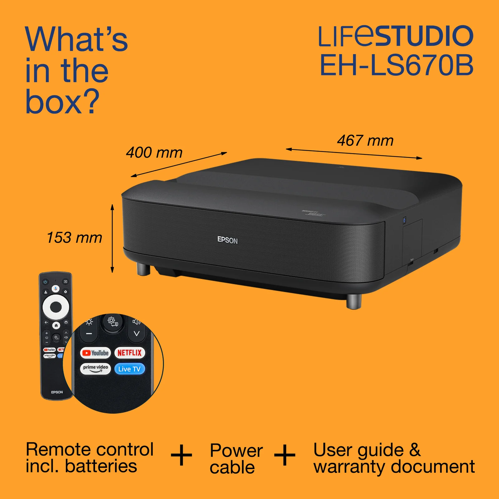 Epson EH-LS670B 4K Projector