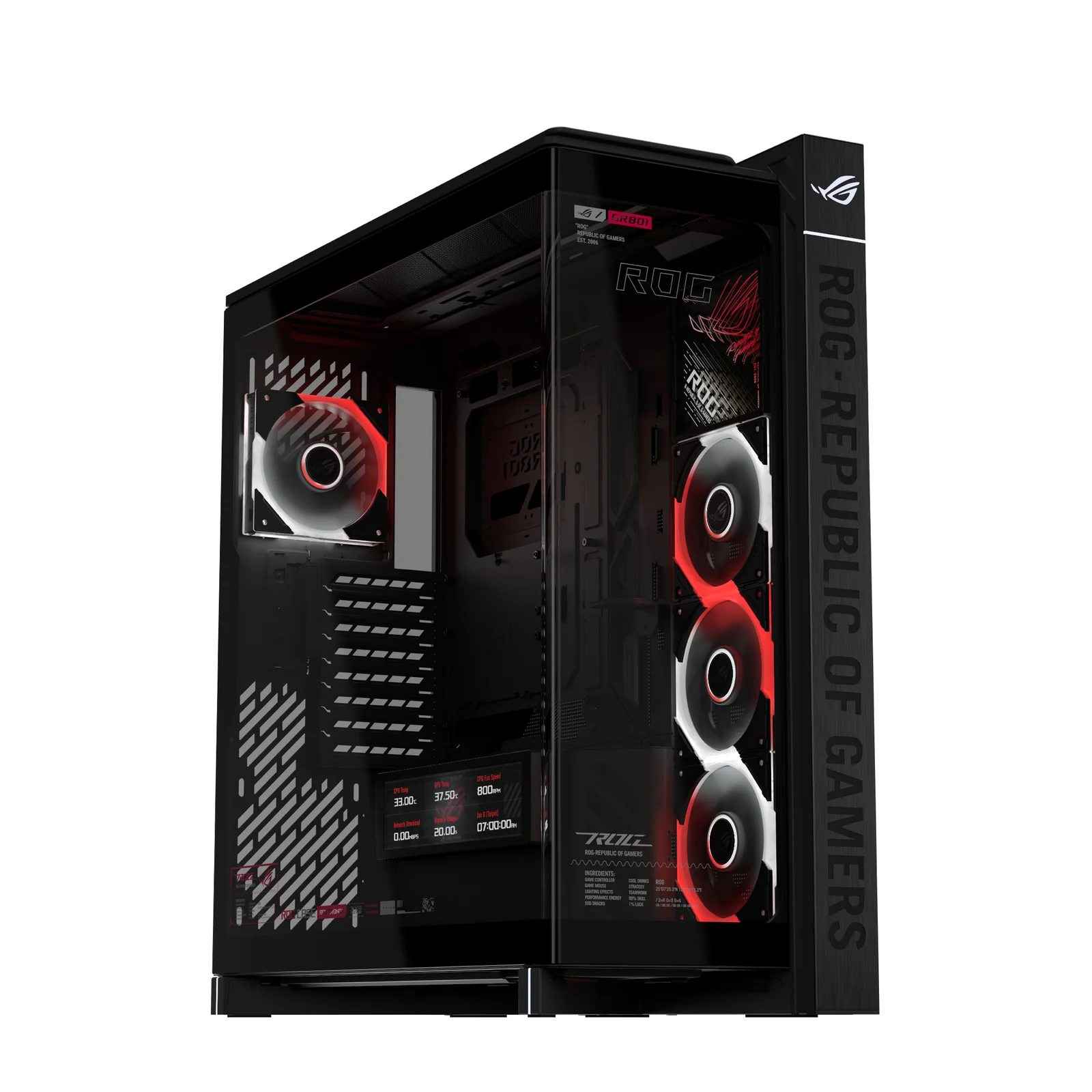 ASUS ROG CRONOX GR801 CURVE TG ARGB BLACK PC Case