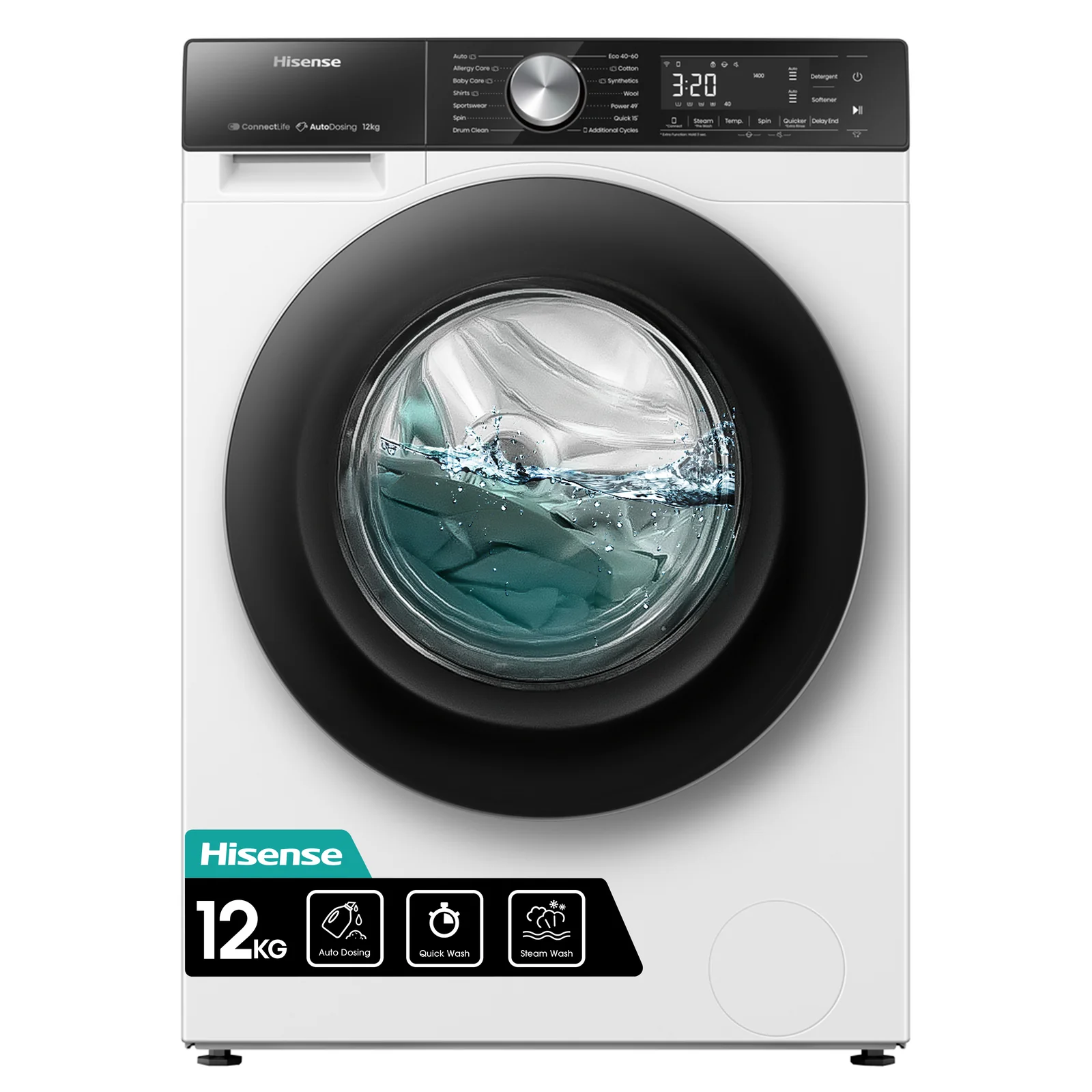 Hisense WF5S1245BW 12kg 1400rpm Washing Machine