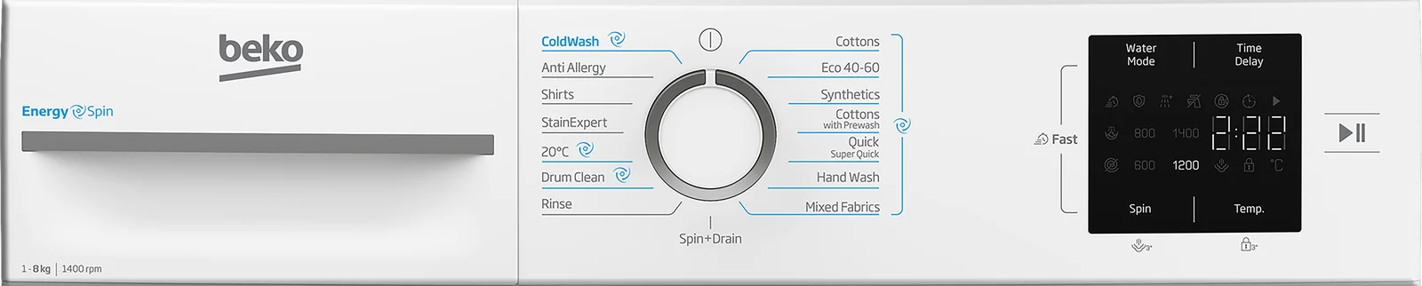 Beko BM3WT3841W 8kg 1400rpm Washing Machine
