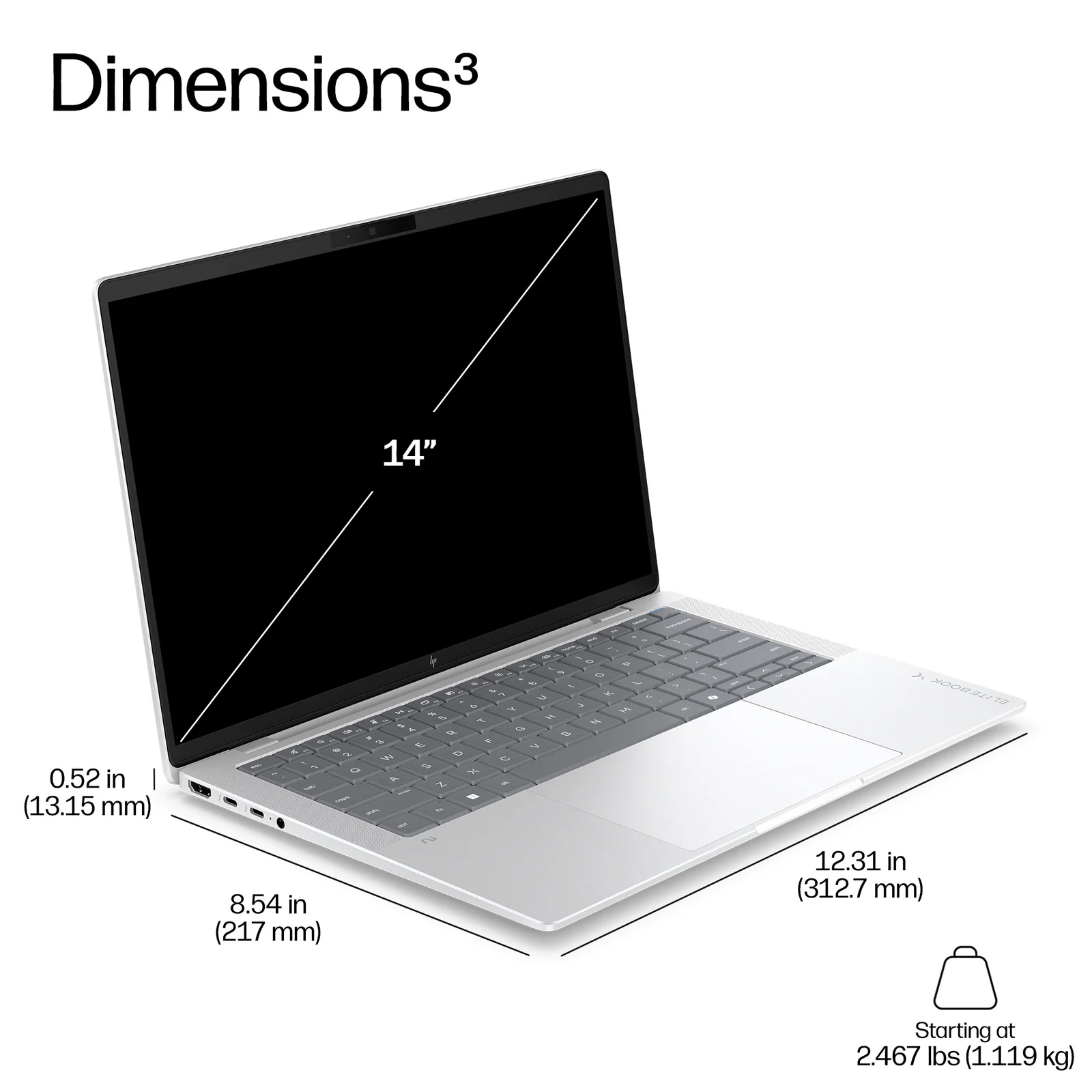 HP EliteBook X G2a 14 inch Notebook Next Gen AI PC 14", Copilot+ PC AMD Ryzen AI 5, 24GB RAM, 512GB SSD