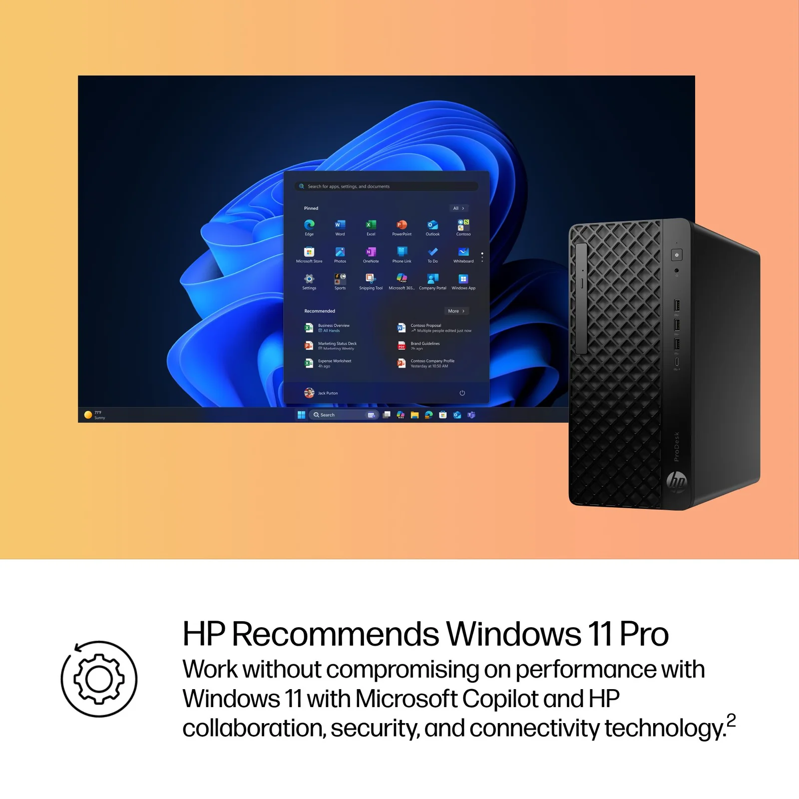 HP ProDesk 4 Tower G1i AI, Intel Core Ultra 7 265, 24GB RAM, 1TB SSD