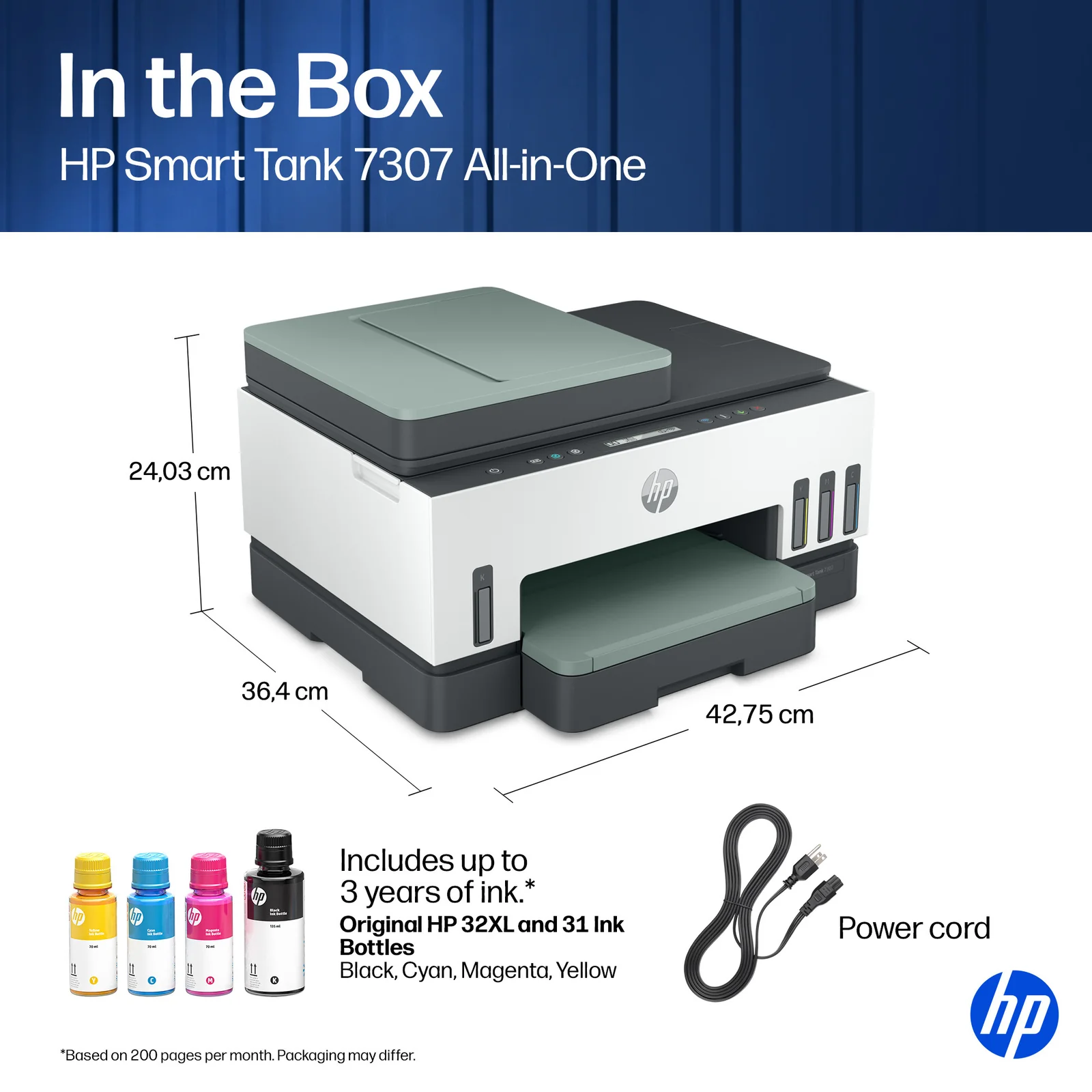HP Smart Tank 7307 All-in-One Colour Inkjet Printer