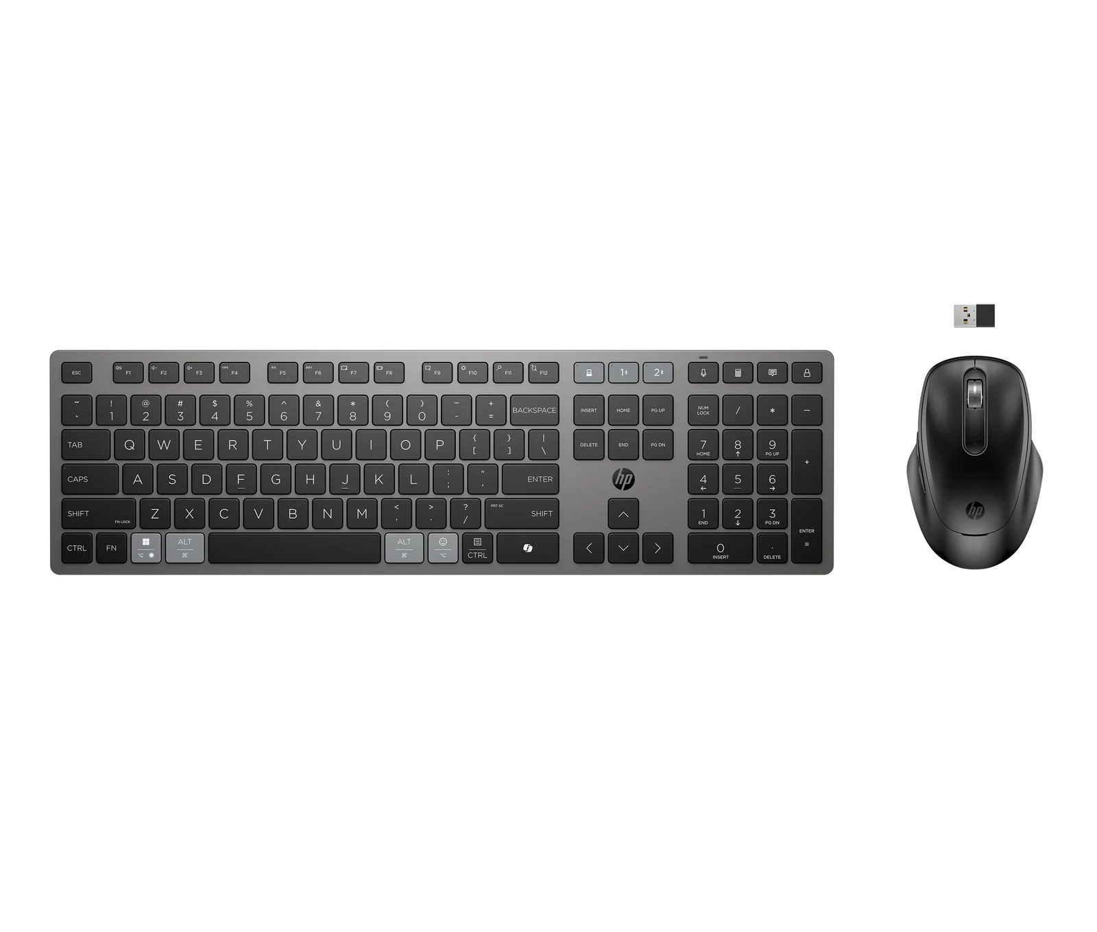 HP 725 Multi Rchrgbl WLS KB/MSE Belgium Wireless Keyboard & Mouse Black