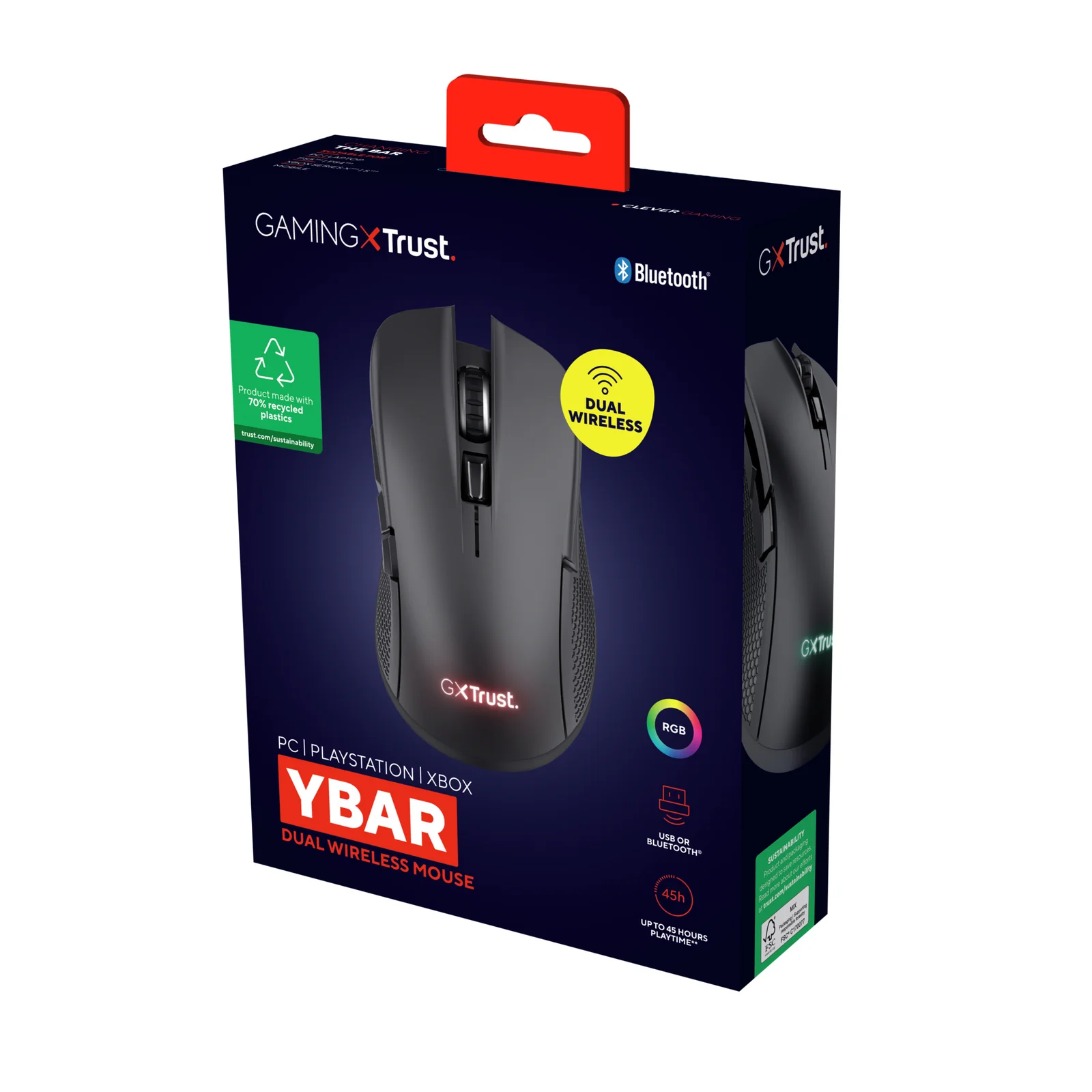Trust GXT 931 Ybar Wireless Mouse Black