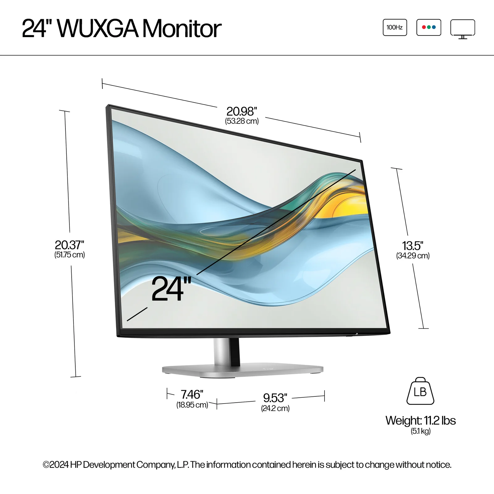 HP Series 5 Pro 24" WUXGA IPS 100Hz Monitor