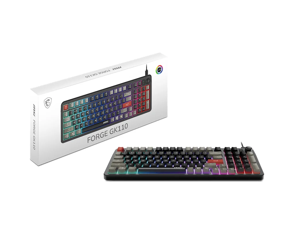 MSI FORGE GK110 FR Keyboard Black, US English