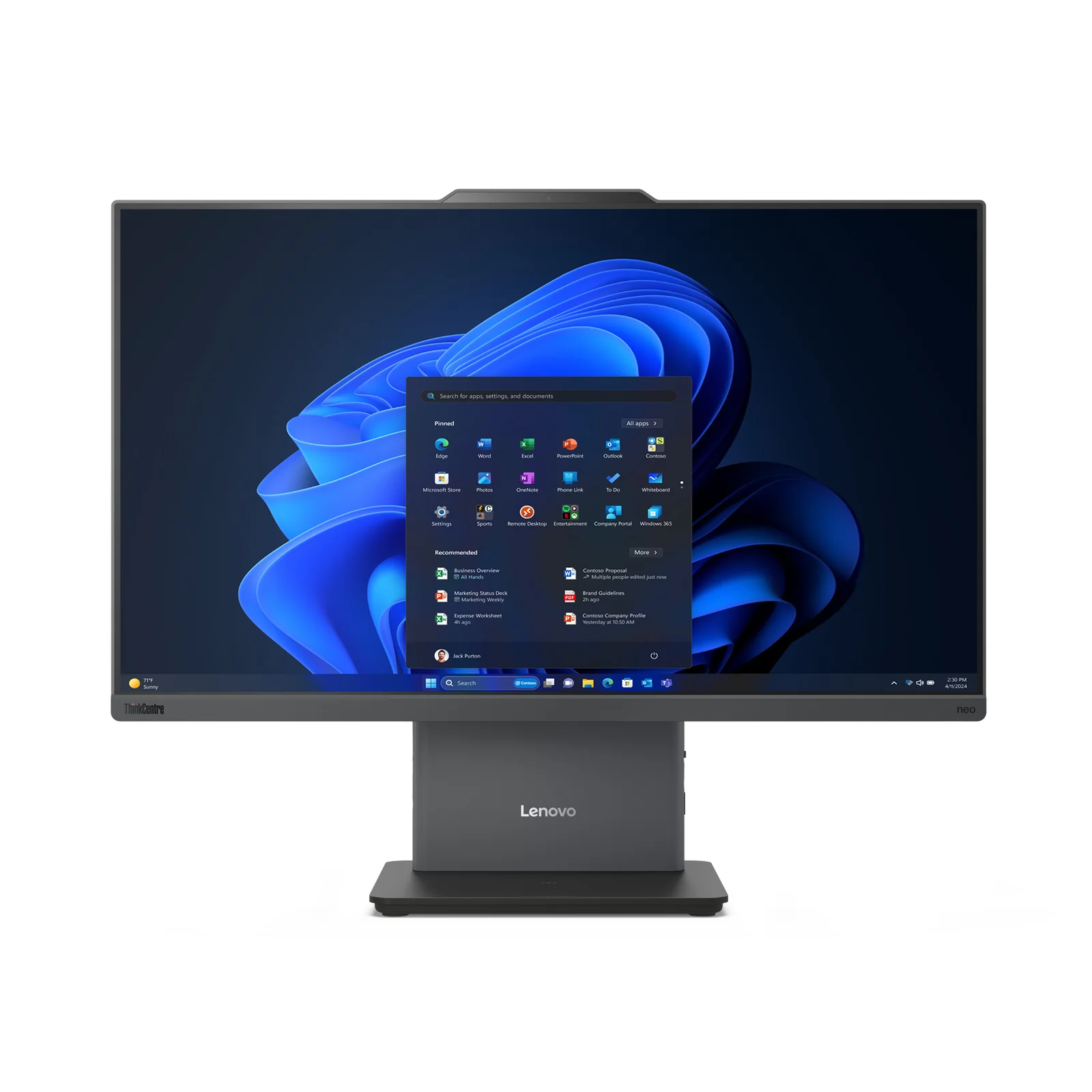 Lenovo ThinkCentre neo 50a 24 Gen 5 23.8" All-in-One, Intel Core 5 210H, 16GB RAM, 512GB SSD