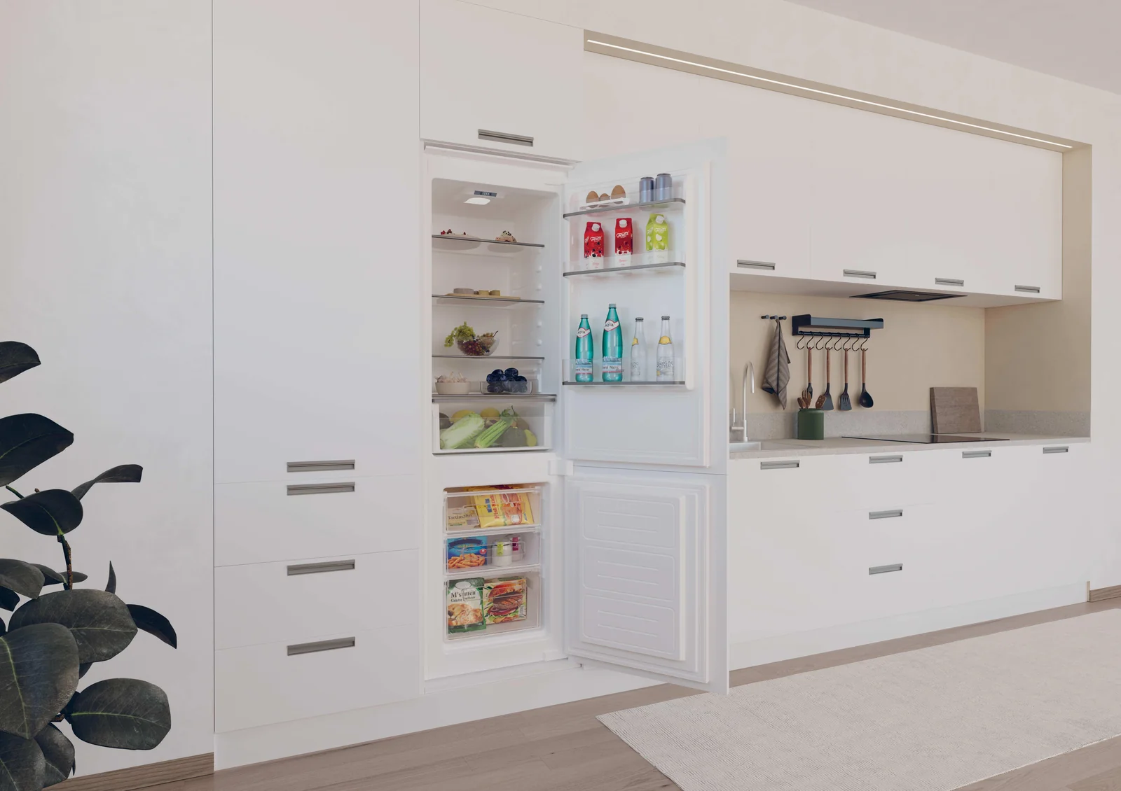 Hoover HOBBML18EK 250L Integrated Fridge Freezer