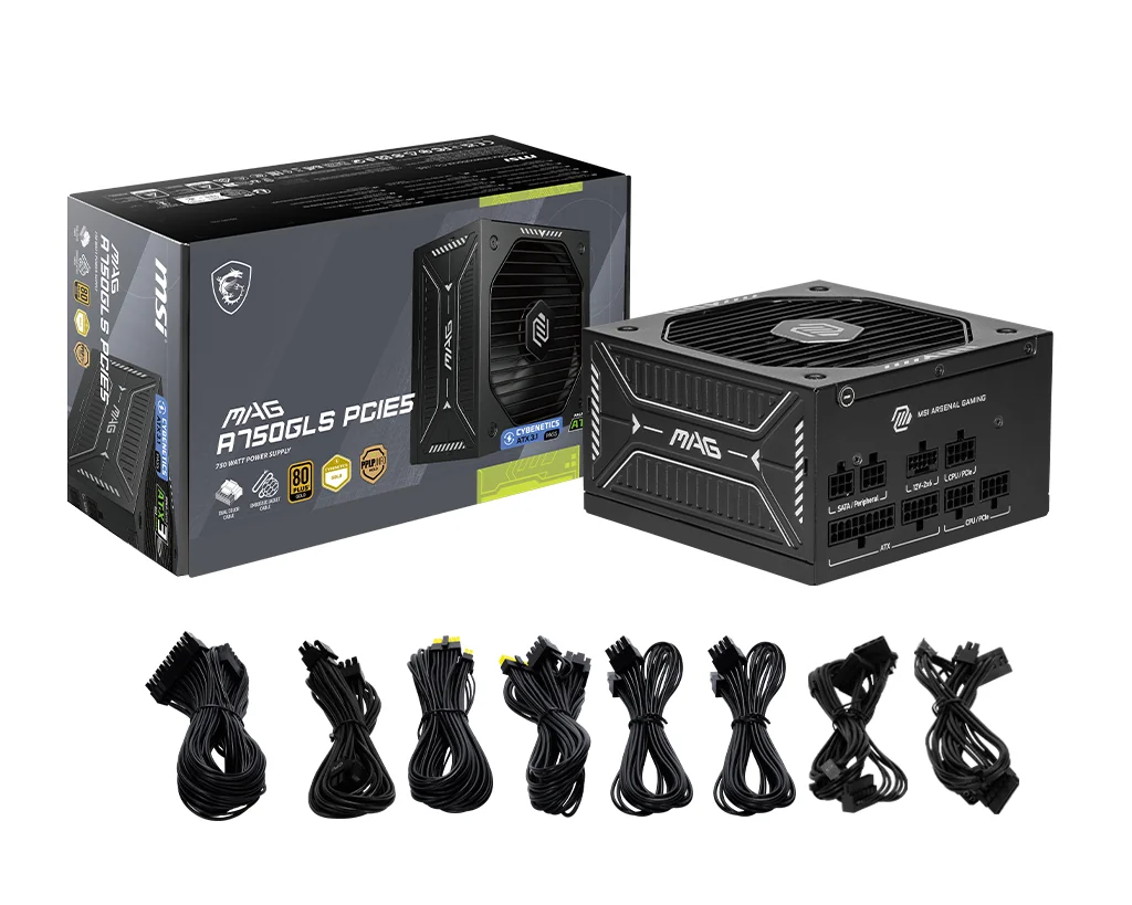 MSI MAG A750GLS PCIE5 750W Power Supply