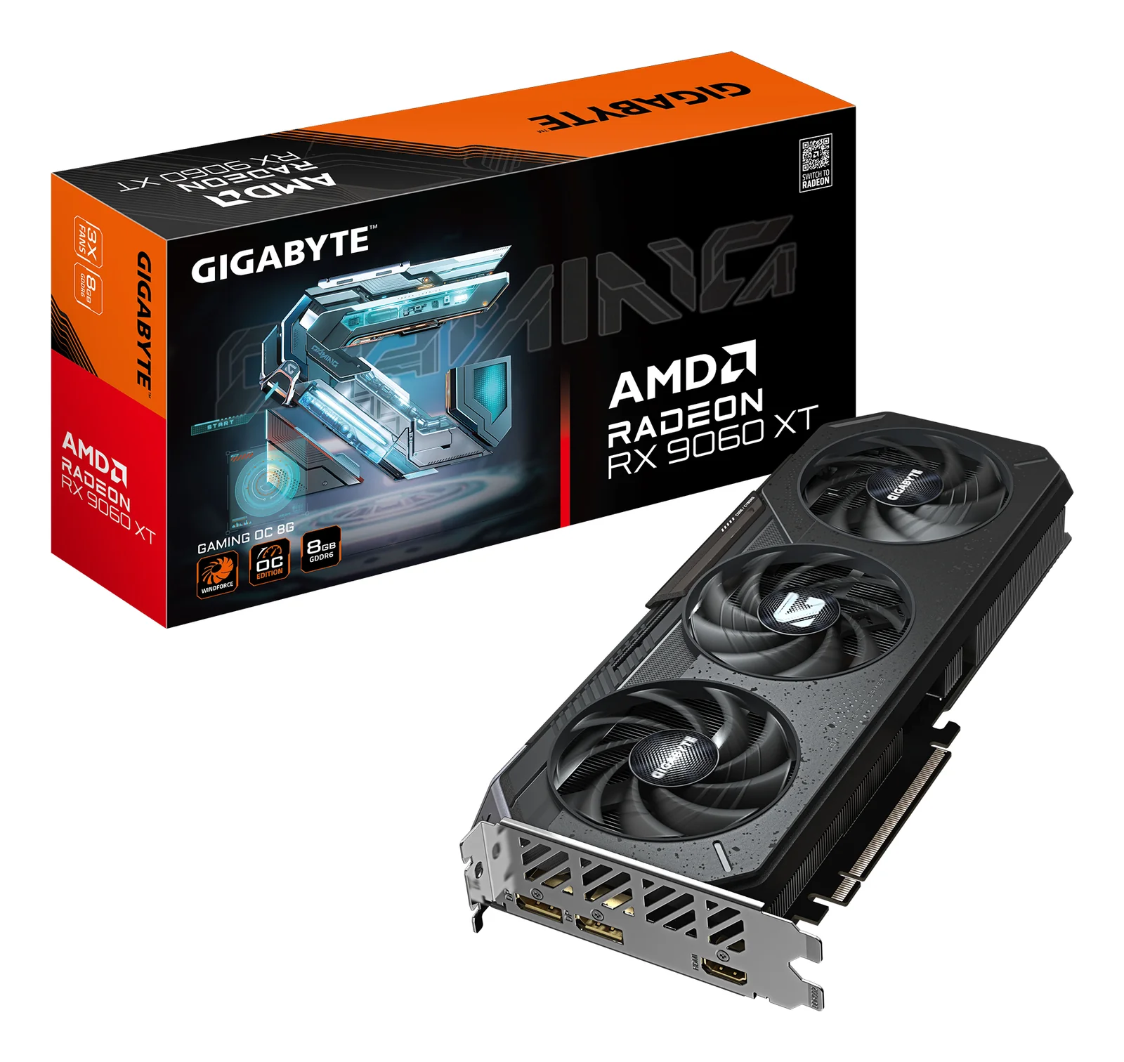 GIGABYTE Radeon RX 9060 XT GAMING OC 8G
