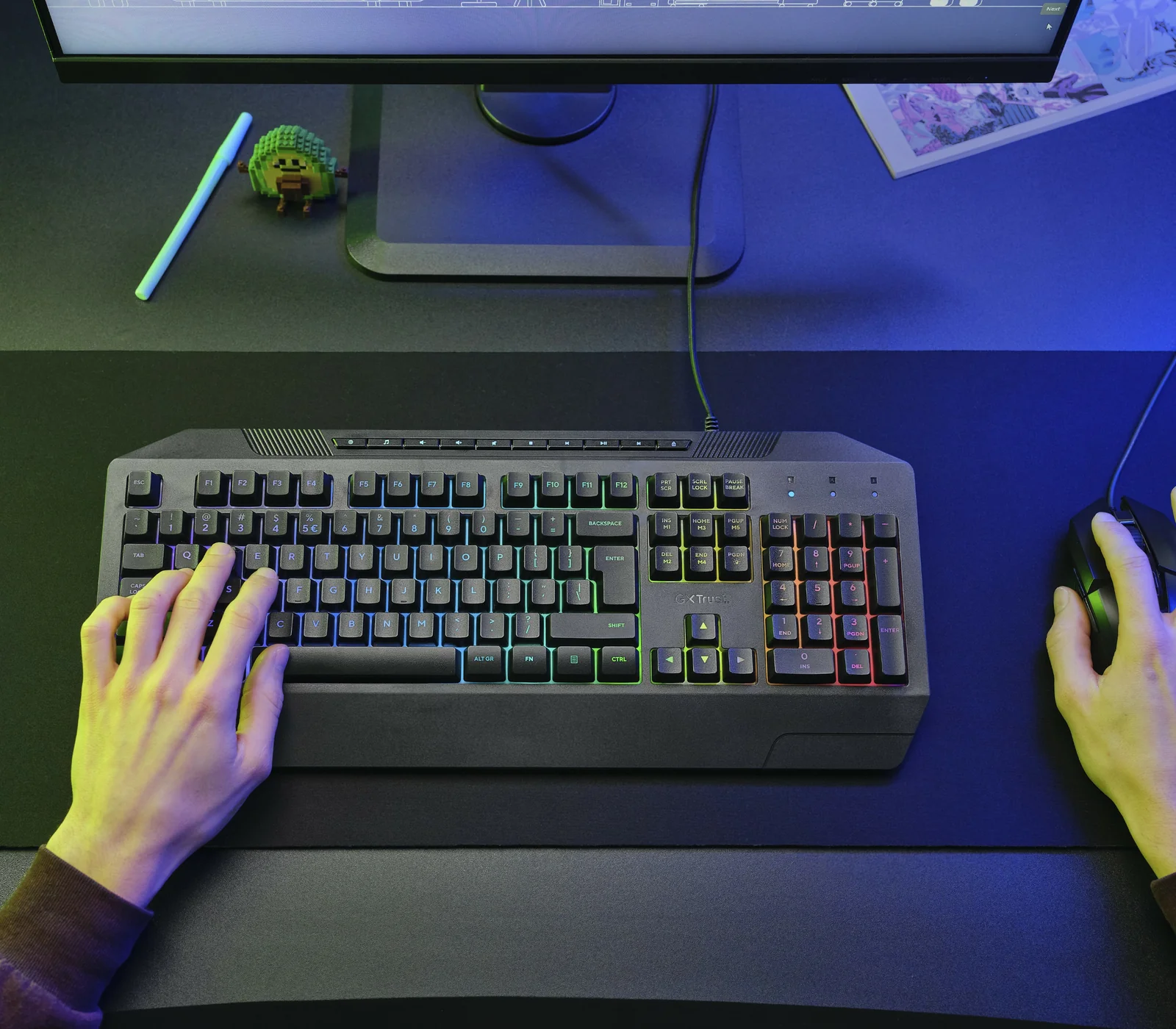 Trust GXT 836 Evocx Keyboard Black, UK English