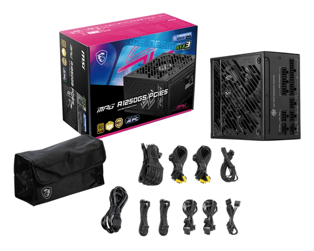 MSI MPG A1250GS PCIE5 1250W Power Supply
