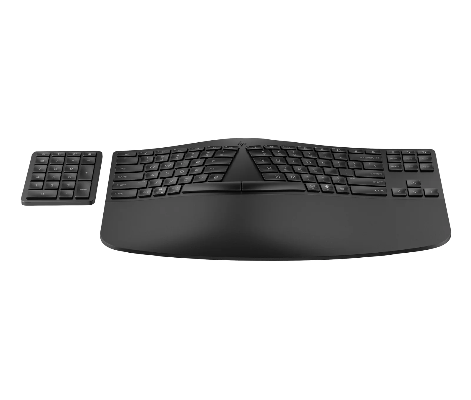 HP 960 - Tastatur-und-Tastenfeld-Set - kompakte Größe, 2-Zonen-Layout, separater Ziffernblock, kurzer Tastenhub, Multi-Device Wireless Keyboard Black