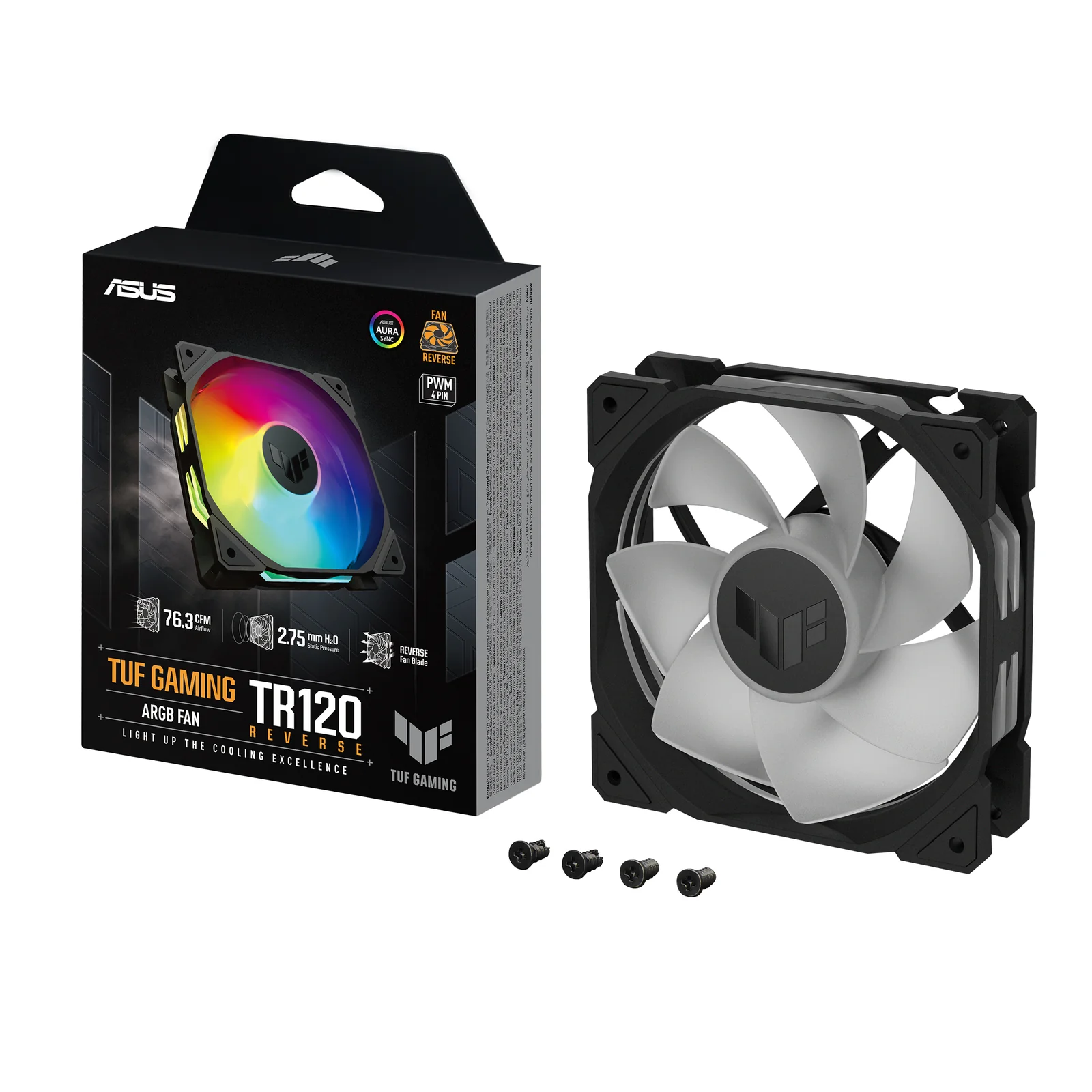 ASUS TUF Gaming TR120 ARGB Reverse Fan - Single Pack