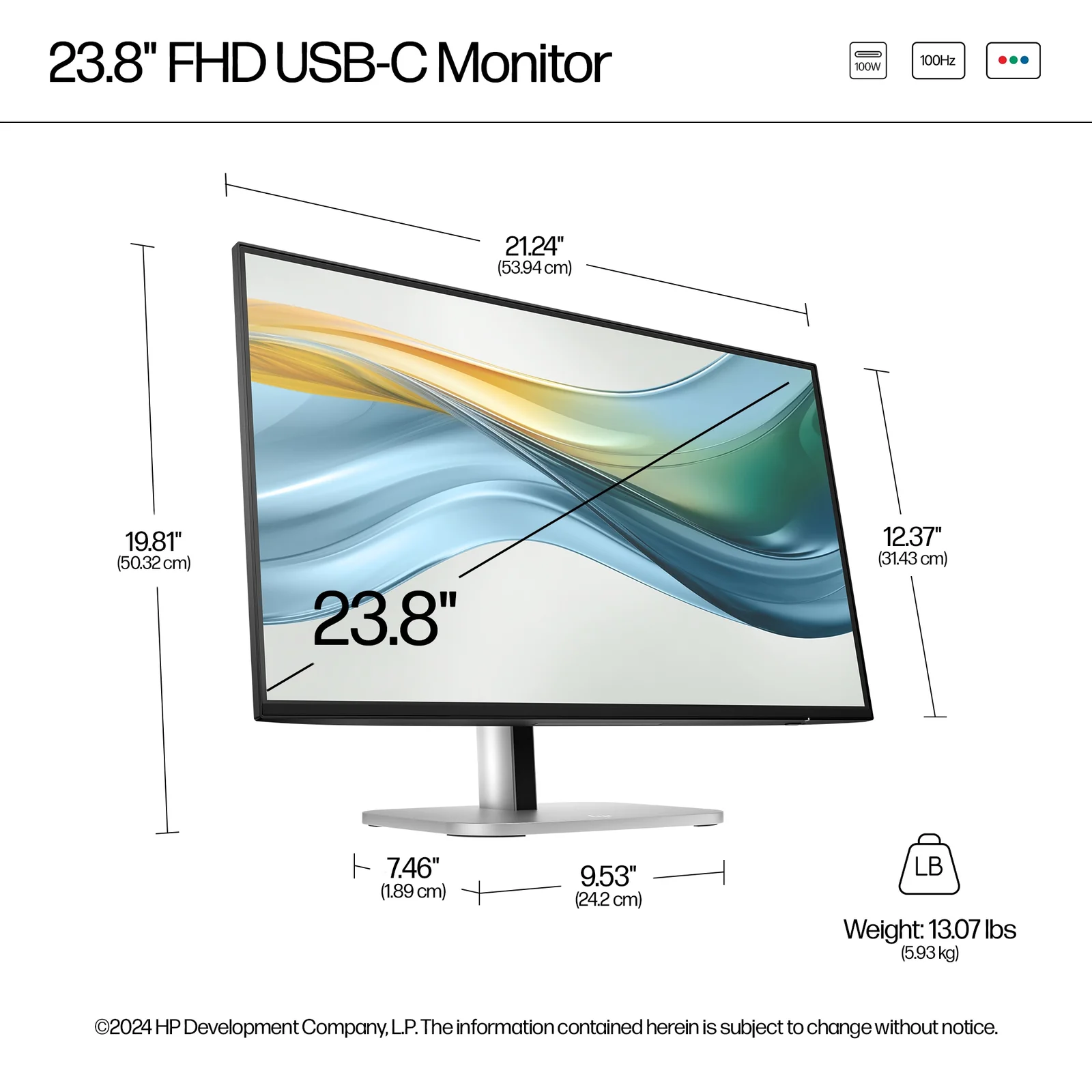 HP Series 5 Pro 23.8" Full HD IPS 100Hz Monitor