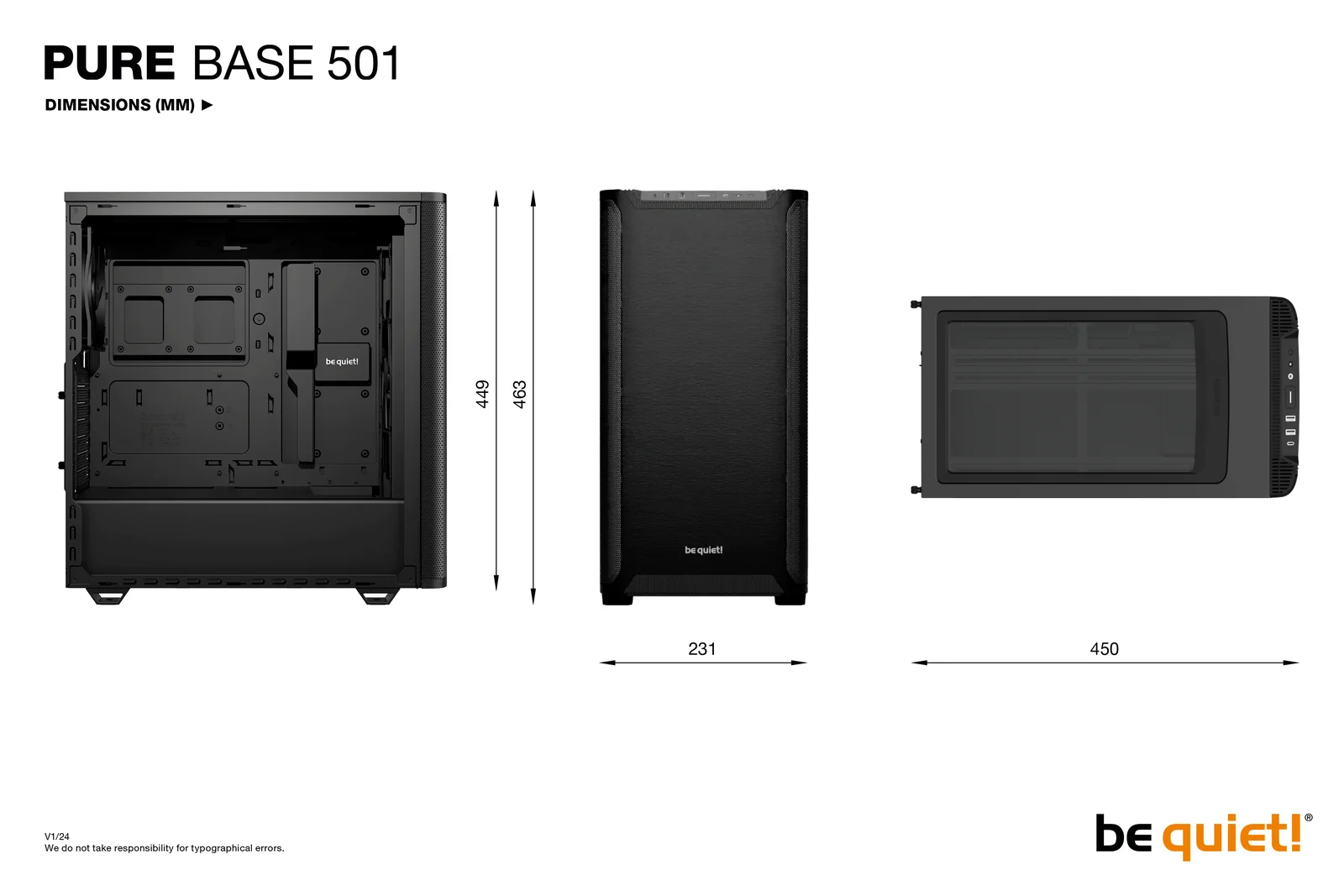 be quiet! PURE BASE 501 Black PC Case