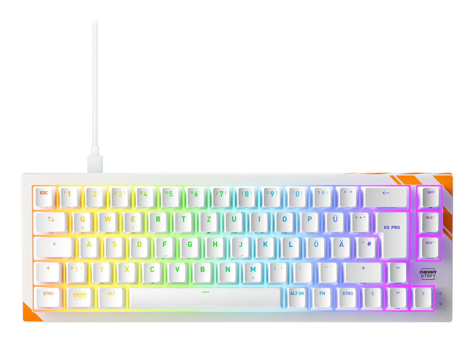CHERRY K5 PRO TMR COMPACT Keyboard White, German