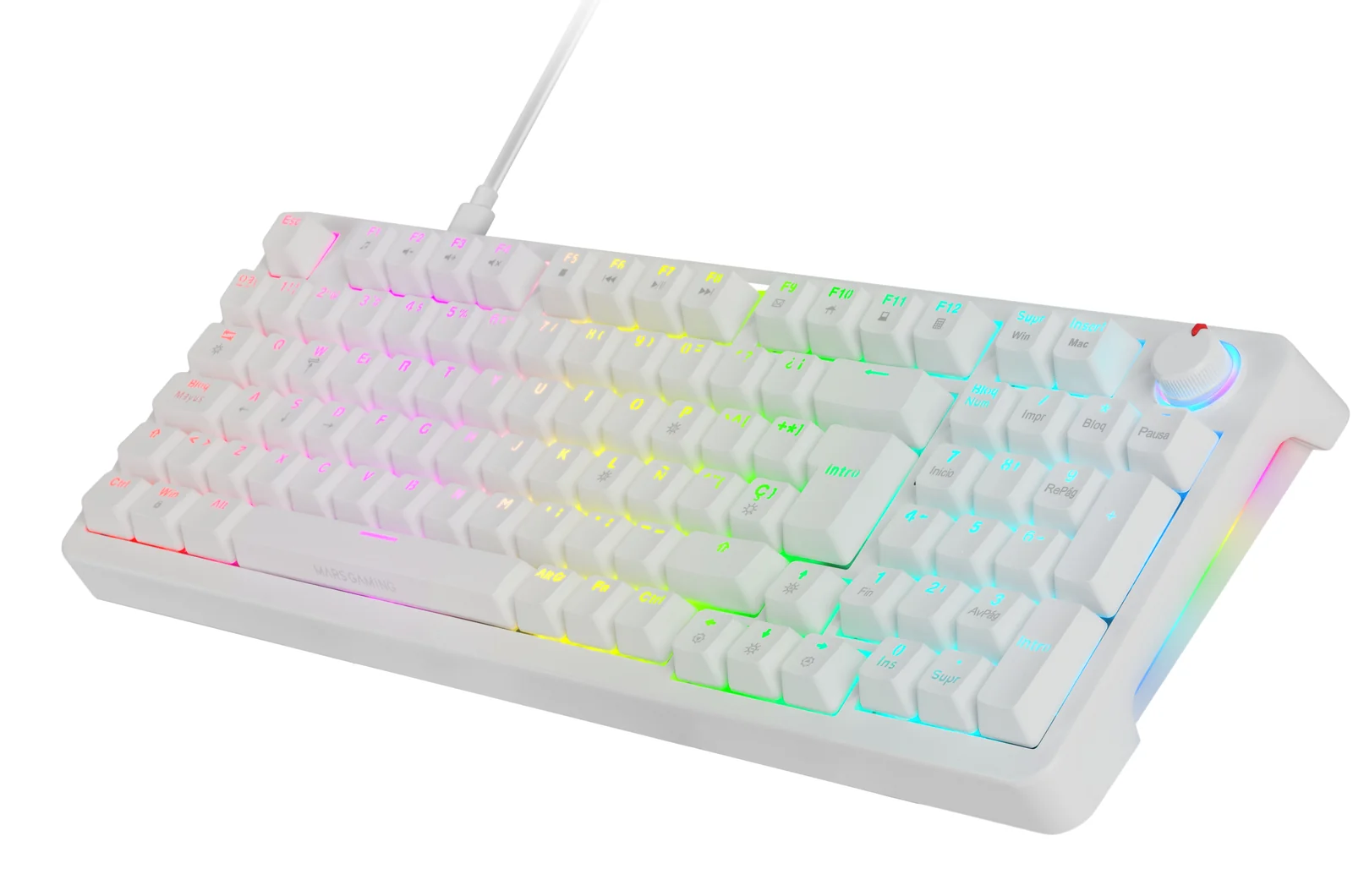 Mars Gaming MKPROWYFR Keyboard White, French