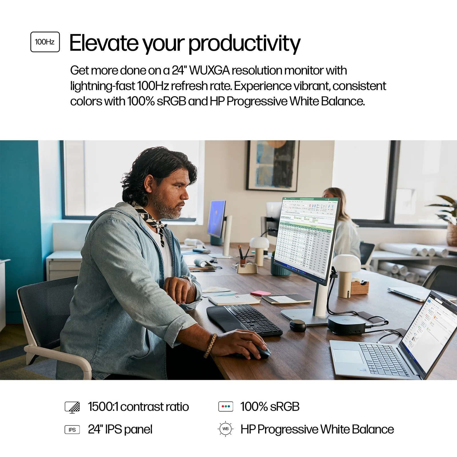 HP Series 5 Pro 24" WUXGA IPS 100Hz Monitor