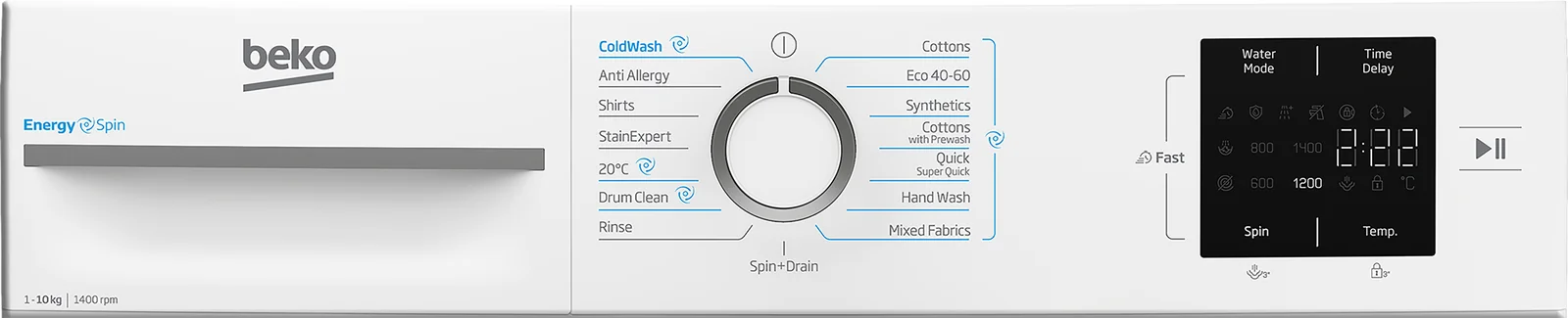 Beko B3W31041W 10kg 1400rpm Washing Machine