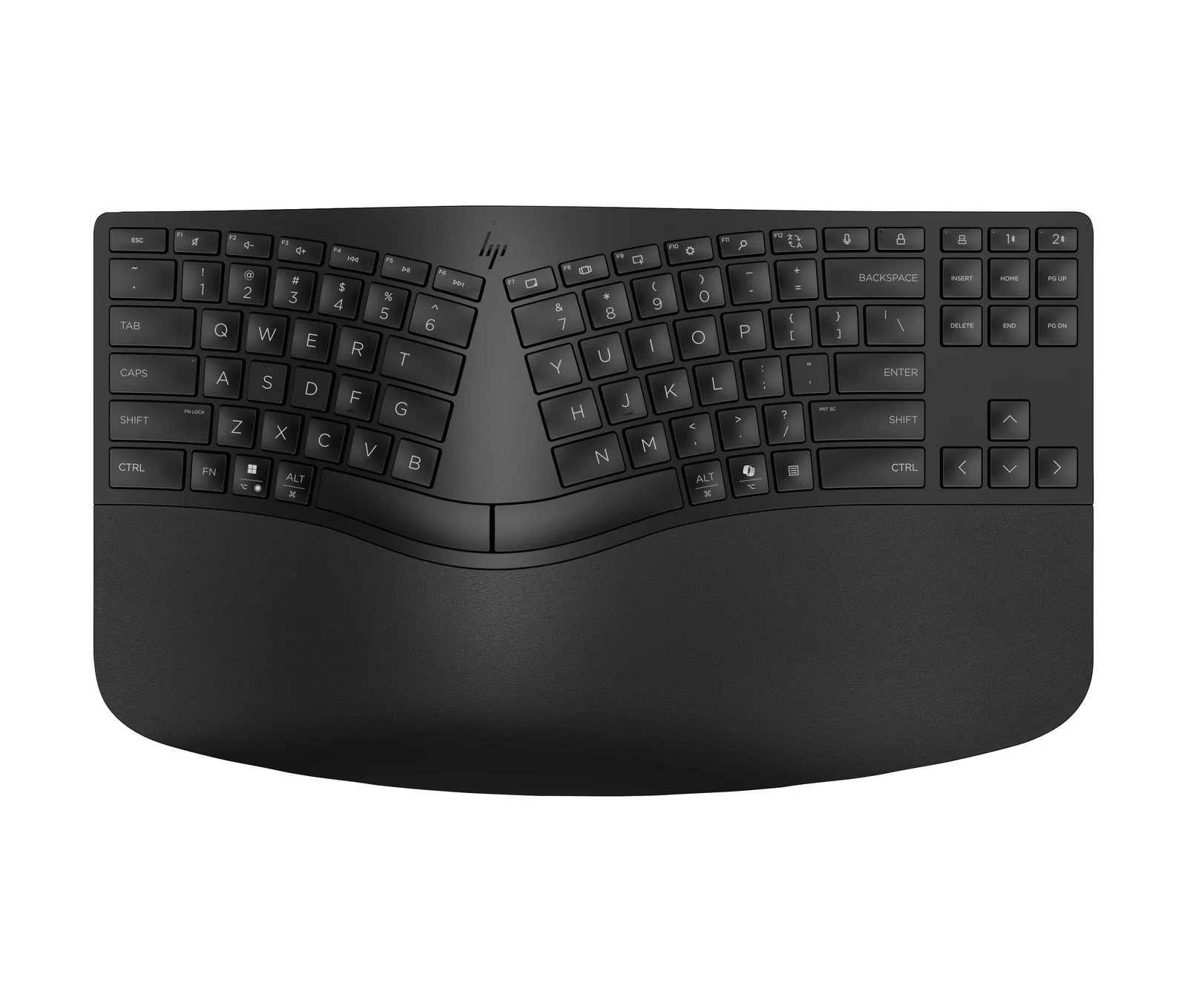 HP 960 - Tastatur-und-Tastenfeld-Set - kompakte Größe, 2-Zonen-Layout, separater Ziffernblock, kurzer Tastenhub, Multi-Device Wireless Keyboard Black