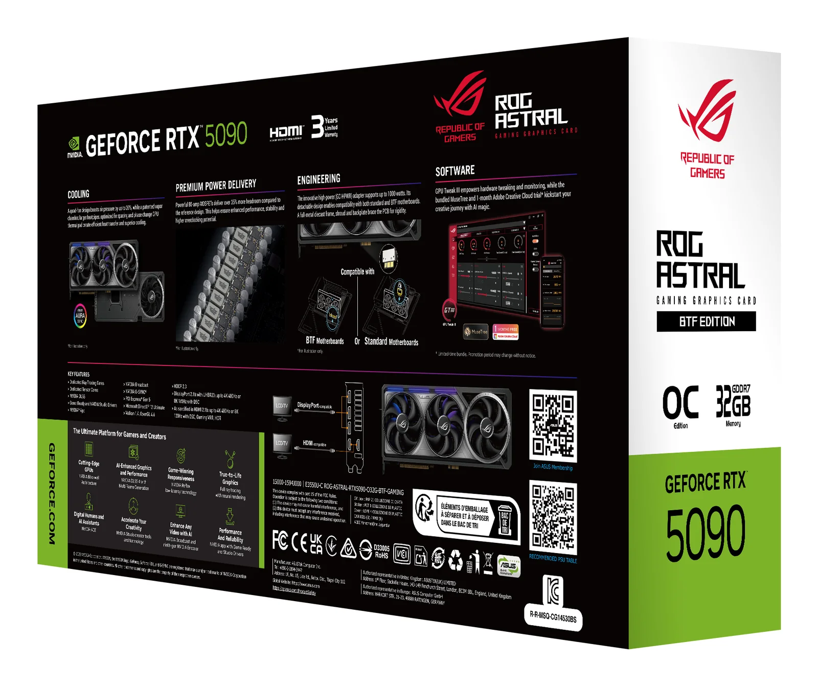 ASUS ROG Astral - -RTX5090-O32G-BTF-GAMING