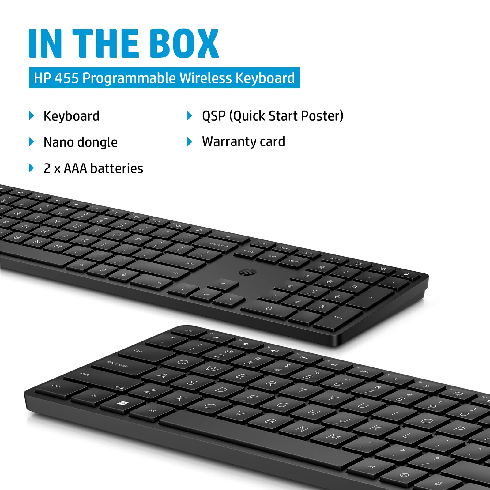 HP 455 Programmable USB Wireless (Bulk Qty.12) Keyboard
