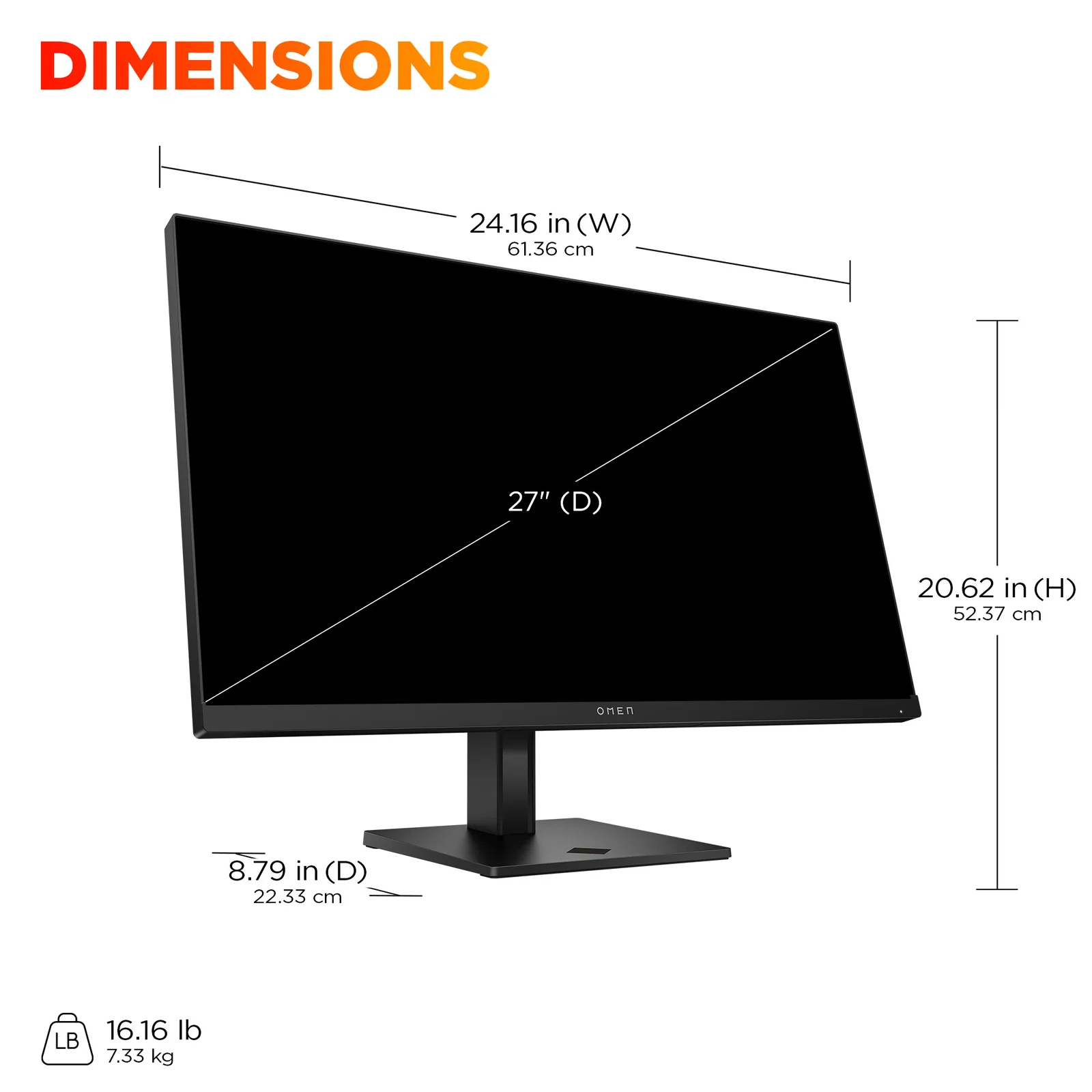 HP 180Hz 27" QHD IPS 180Hz Monitor
