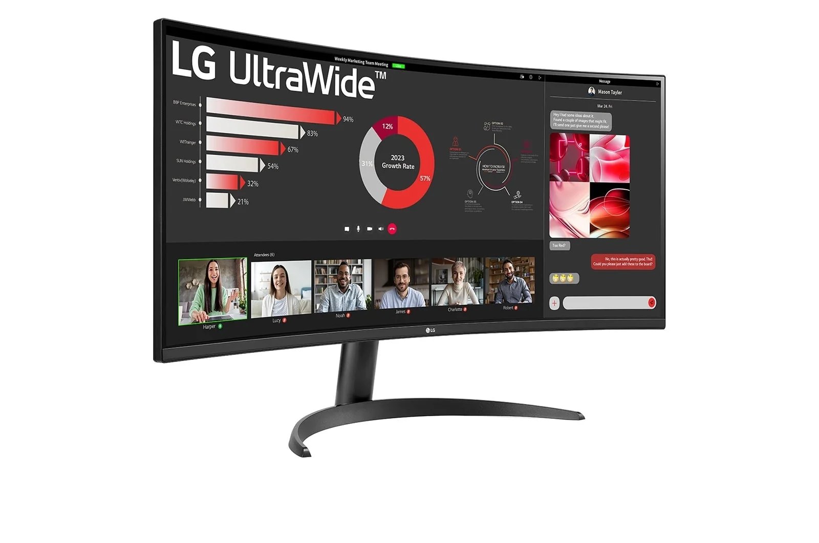 LG 34WR50QK-B 34" UWQHD VA 100Hz Curved Monitor