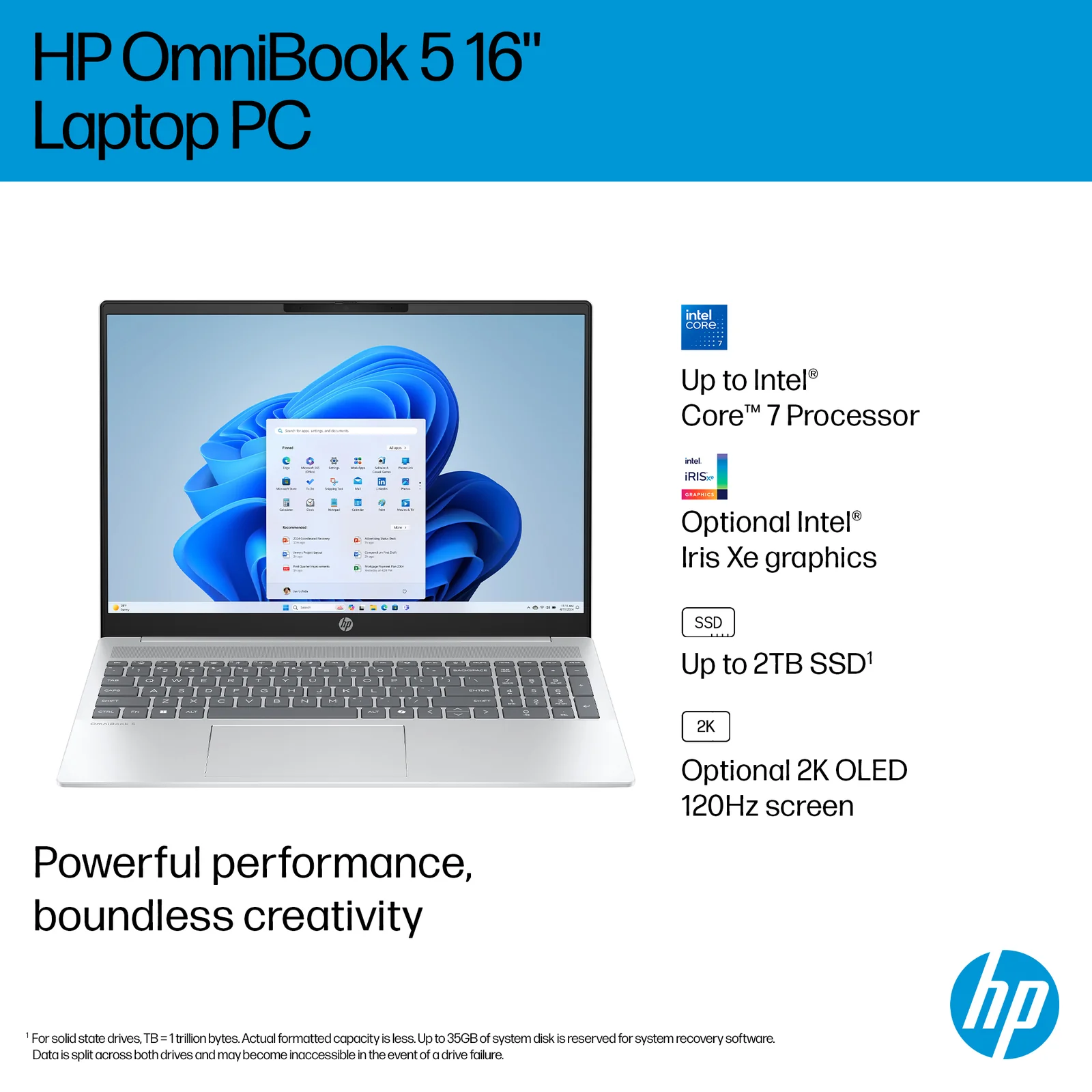 HP OmniBook 5 Laptop 16-ba1011nax 16", 8GB RAM, 1TB SSD