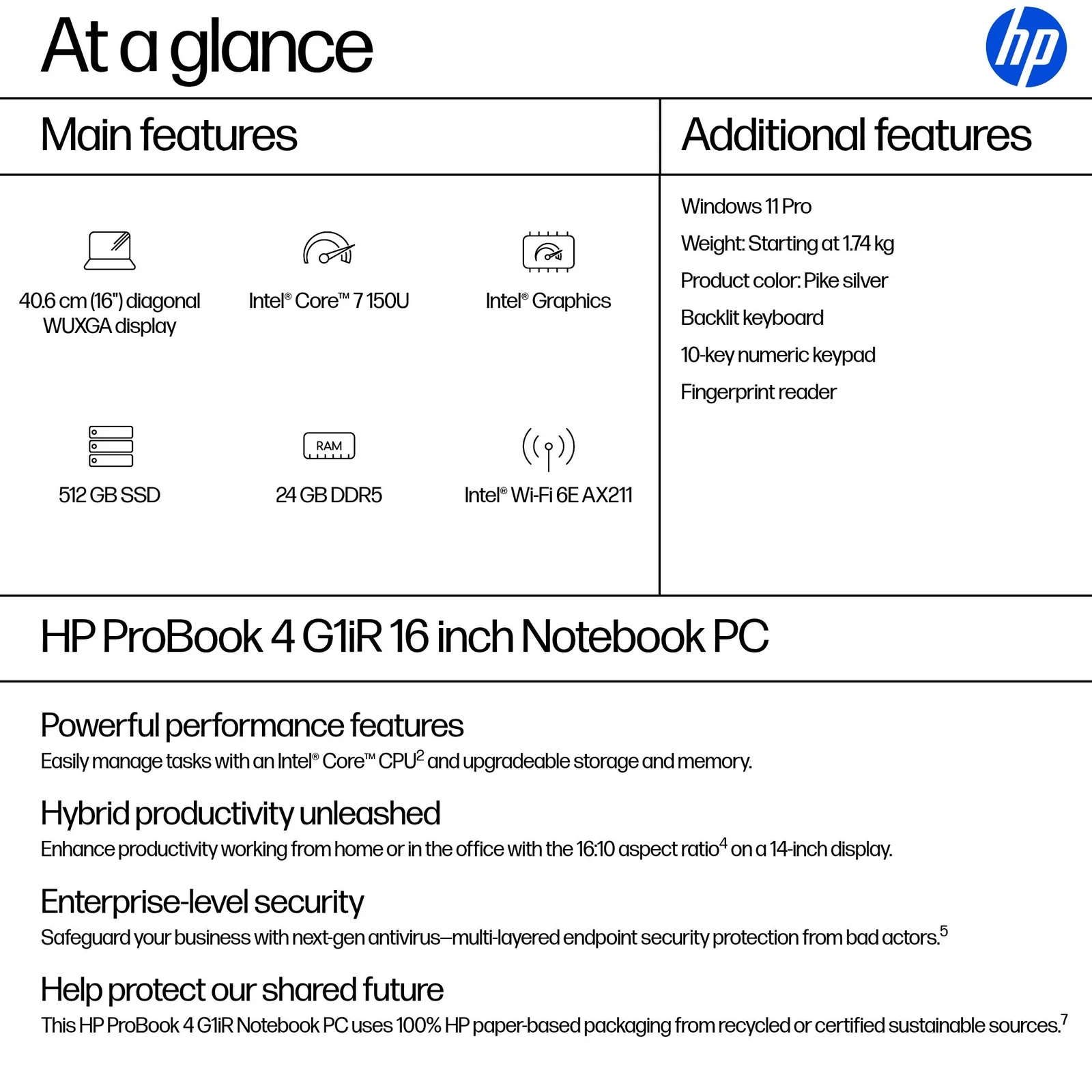 HP DW6C3AT laptop 16", 24GB RAM, 512GB SSD