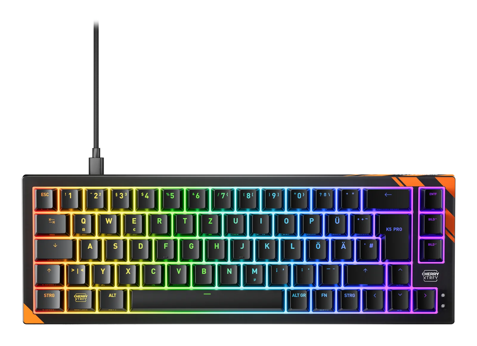 CHERRY K5 PRO TMR COMPACT Keyboard Orange, German
