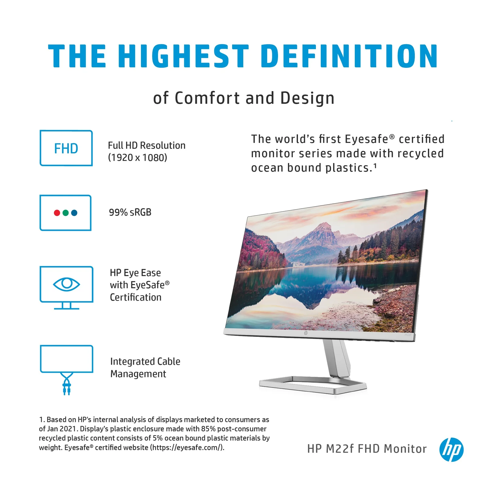 HP M22f FHD 21.5" Full HD IPS Monitor