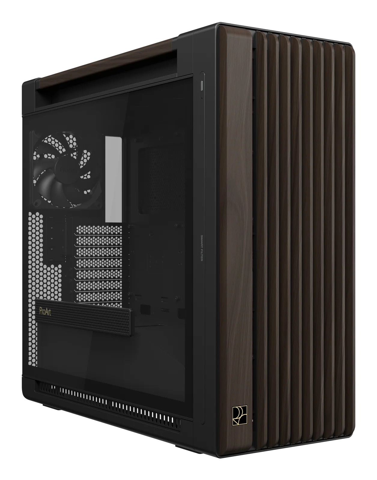 ASUS ProArt PA602 Wood Edition Modern Black Tempered Glass Panel PC Case