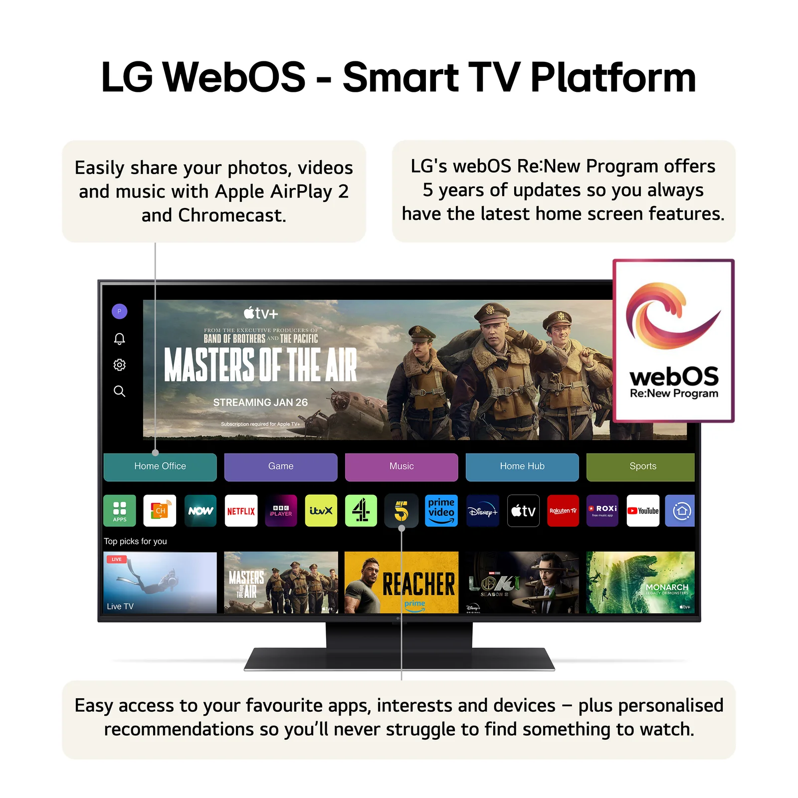LG 43UT91006LA.AEK 43" 4K Smart TV