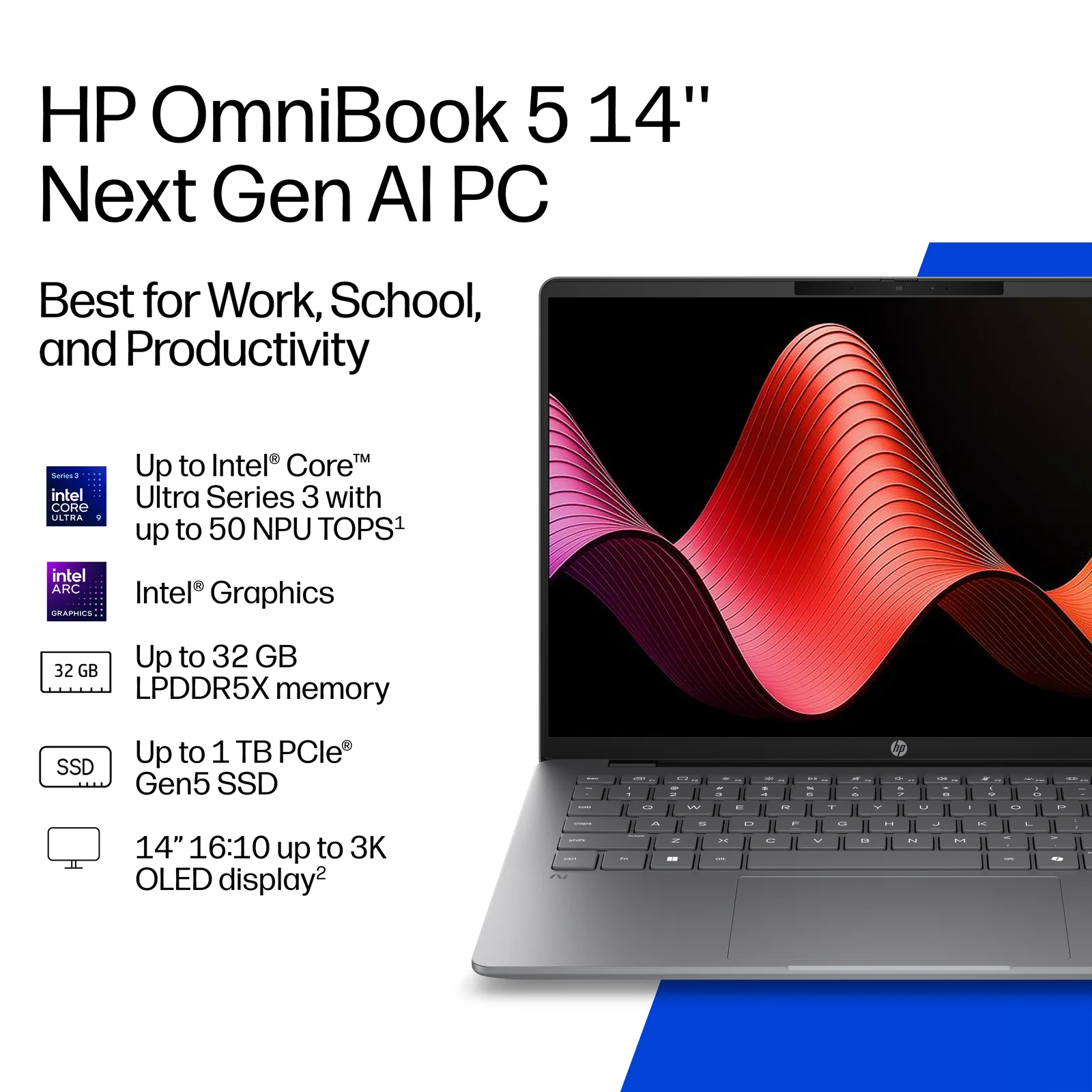 HP DV3E5EA laptop 14", 16GB RAM, 512GB SSD