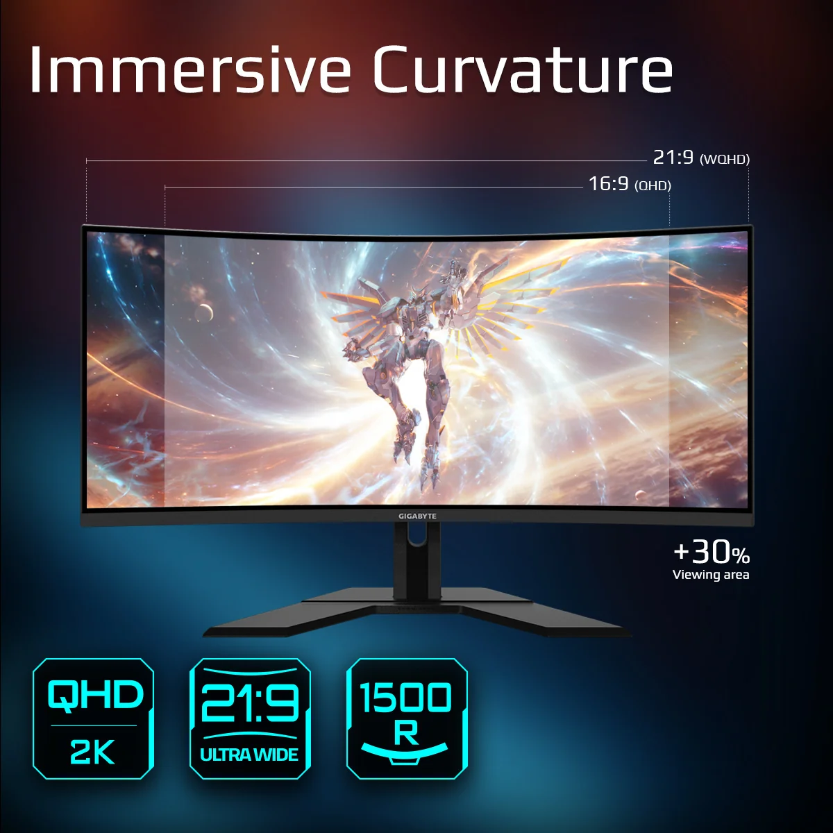 GIGABYTE G34WQCP 34" UWQHD VA 180Hz Curved Monitor