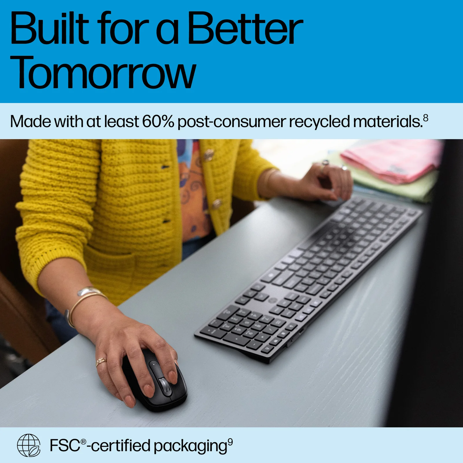 HP 725 Multi-Device Rechargeable Wireless Keyboard