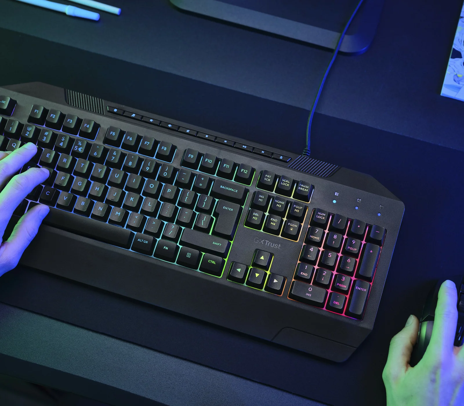 Trust GXT 836 Evocx Keyboard Black, UK English