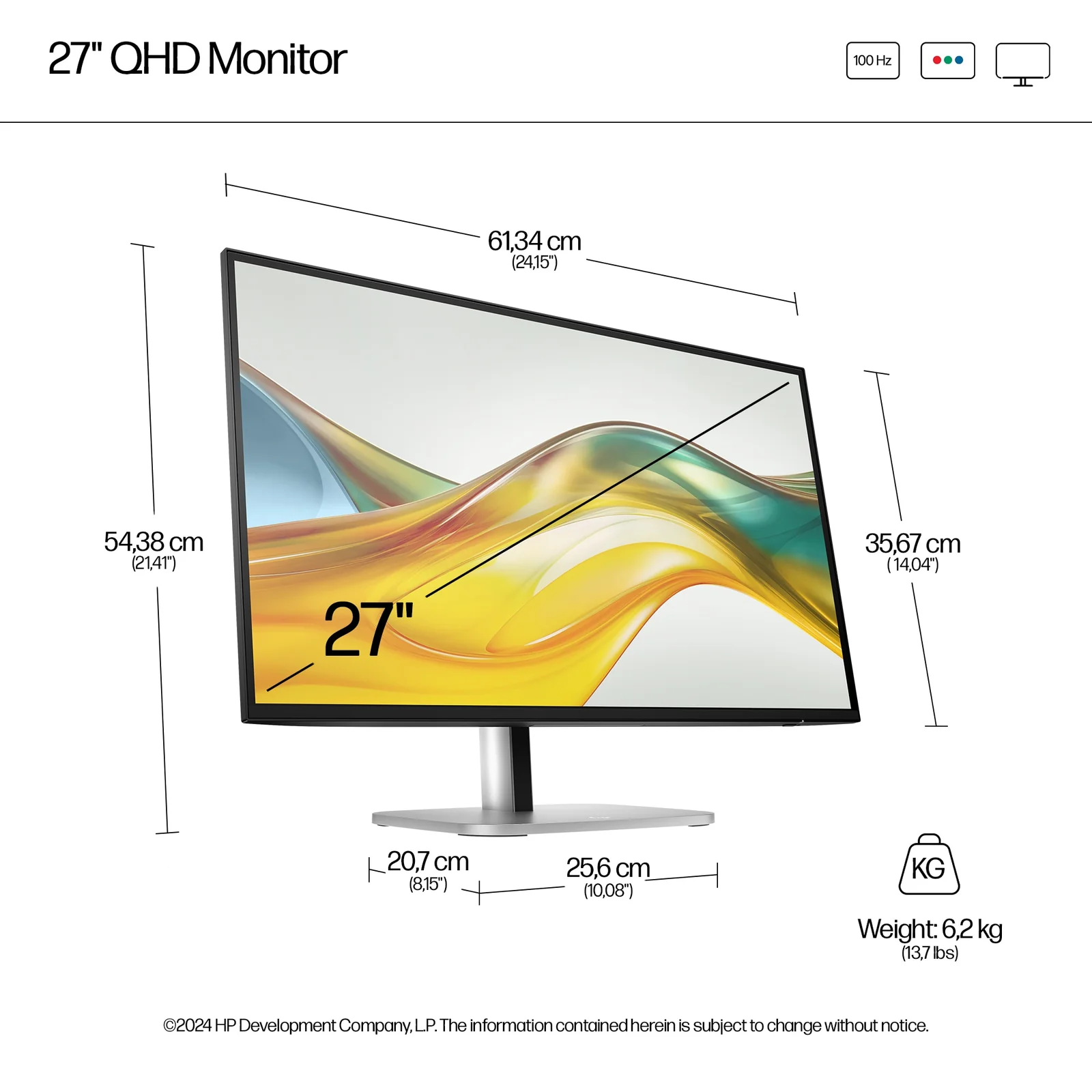 HP Series 5 Pro 27" QHD IPS 100Hz Monitor