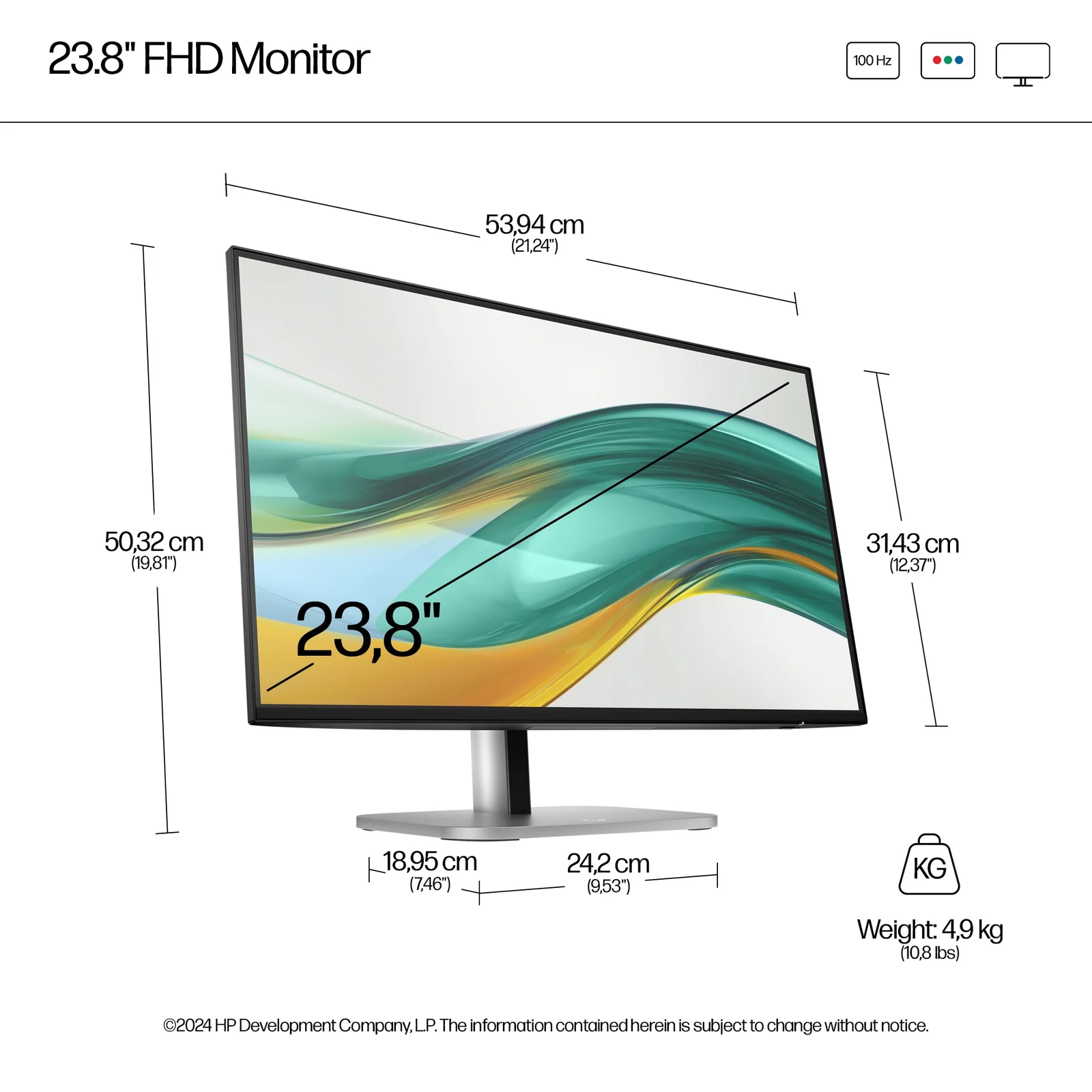 HP Series 5 Pro 23.8" Full HD IPS 100Hz Monitor