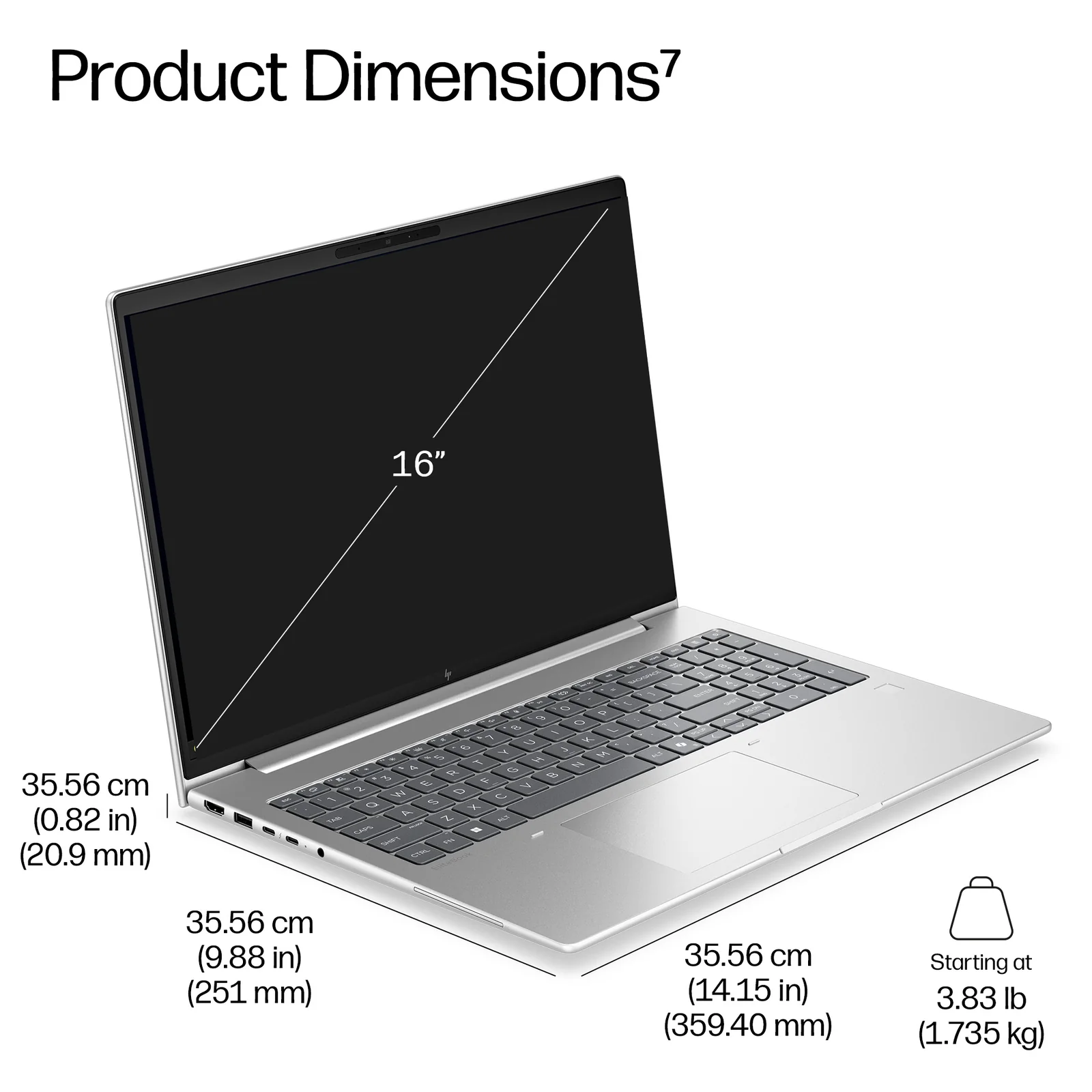 HP EliteBook 6 G2i 16 inch Notebook Next Gen AI PC Wolf Pro Security Edition 16", Intel Core Ultra 7, 16GB RAM, 512GB SSD