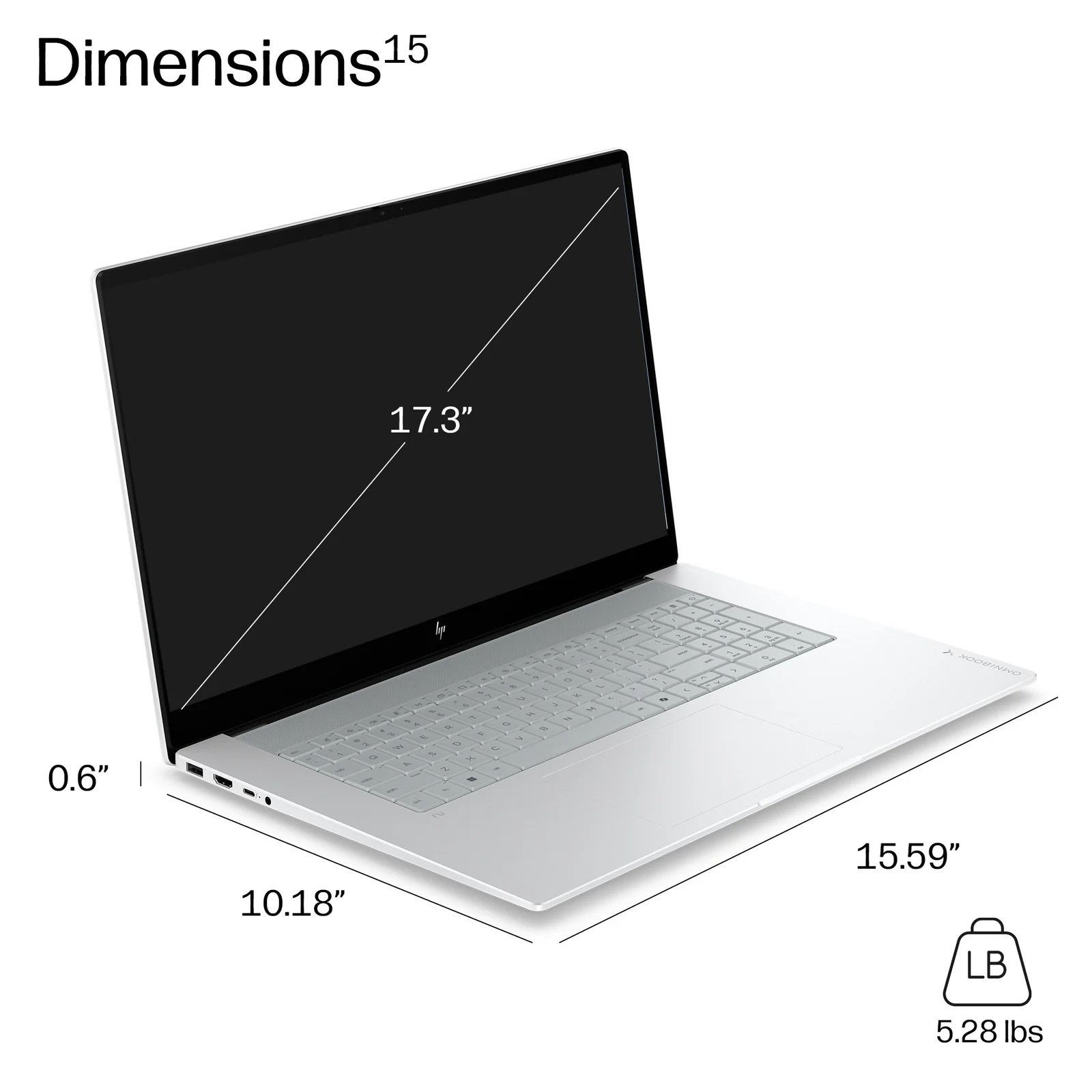 HP OmniBook X Laptop Next Gen AI 17-de0500nax 17.3", 16GB RAM, 512GB SSD