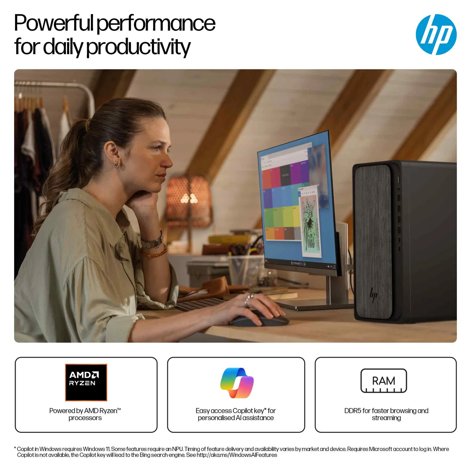 HP OmniDesk Desktop M02-0001sa, 16GB RAM, 512GB SSD