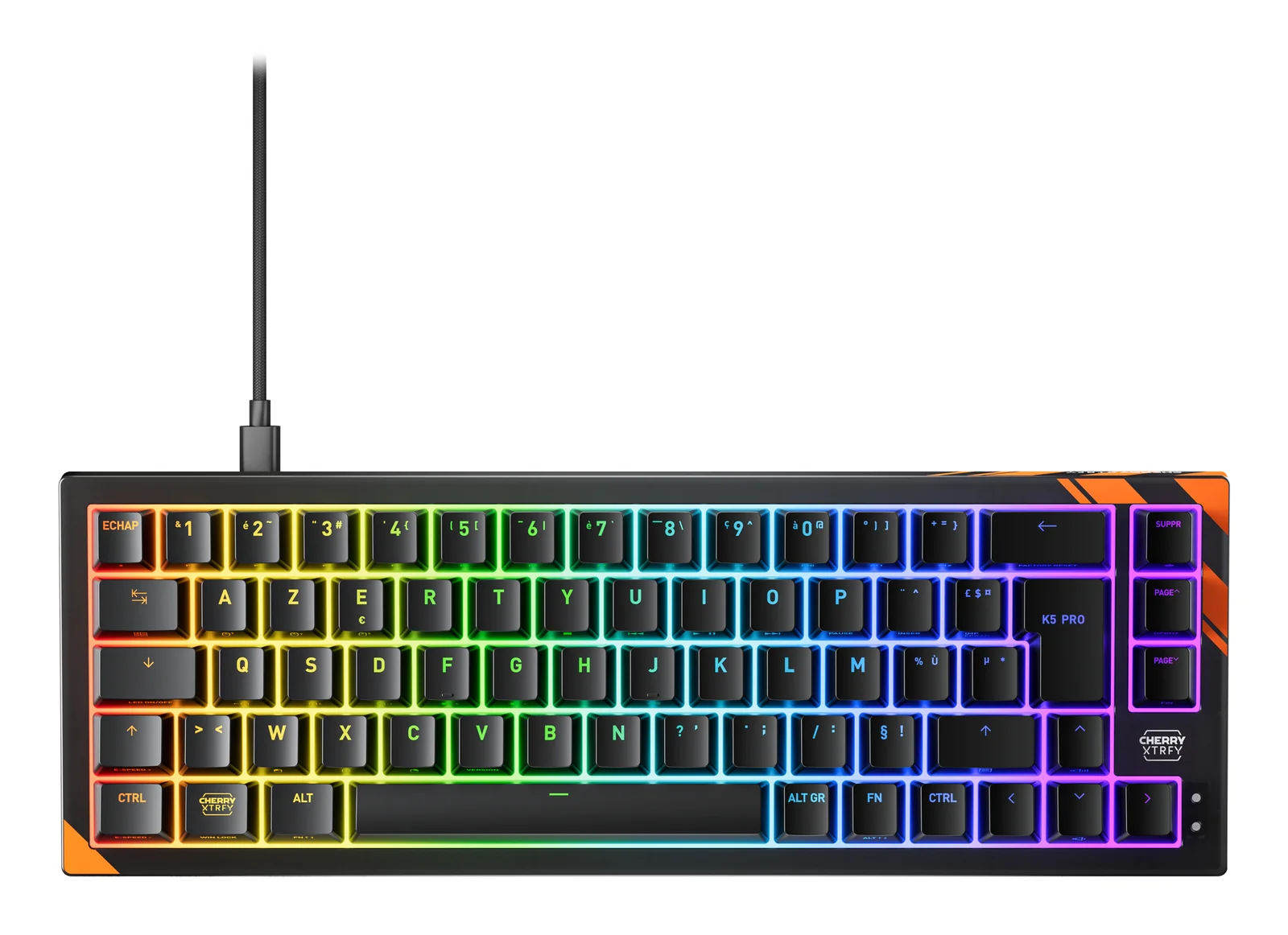 CHERRY K5 PRO TMR COMPACT Keyboard Orange, French